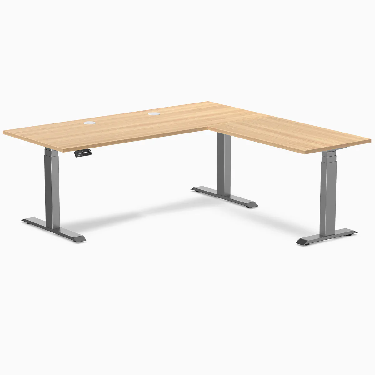 Desky L-Shape Laminate Sit Stand Desk - Image 130