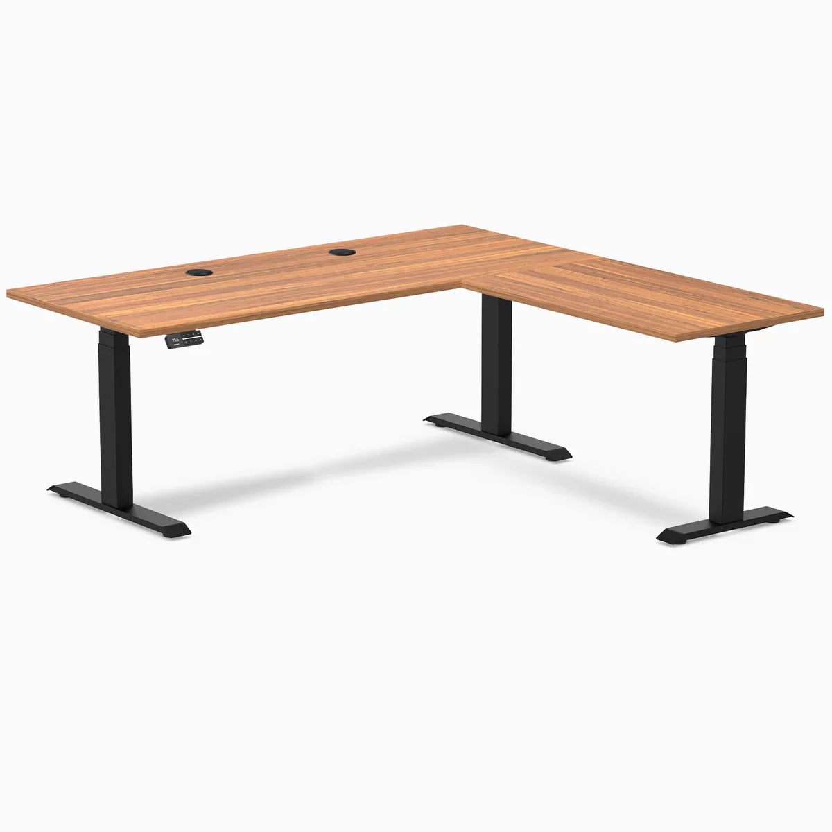 Desky L-Shape Laminate Sit Stand Desk - Image 136
