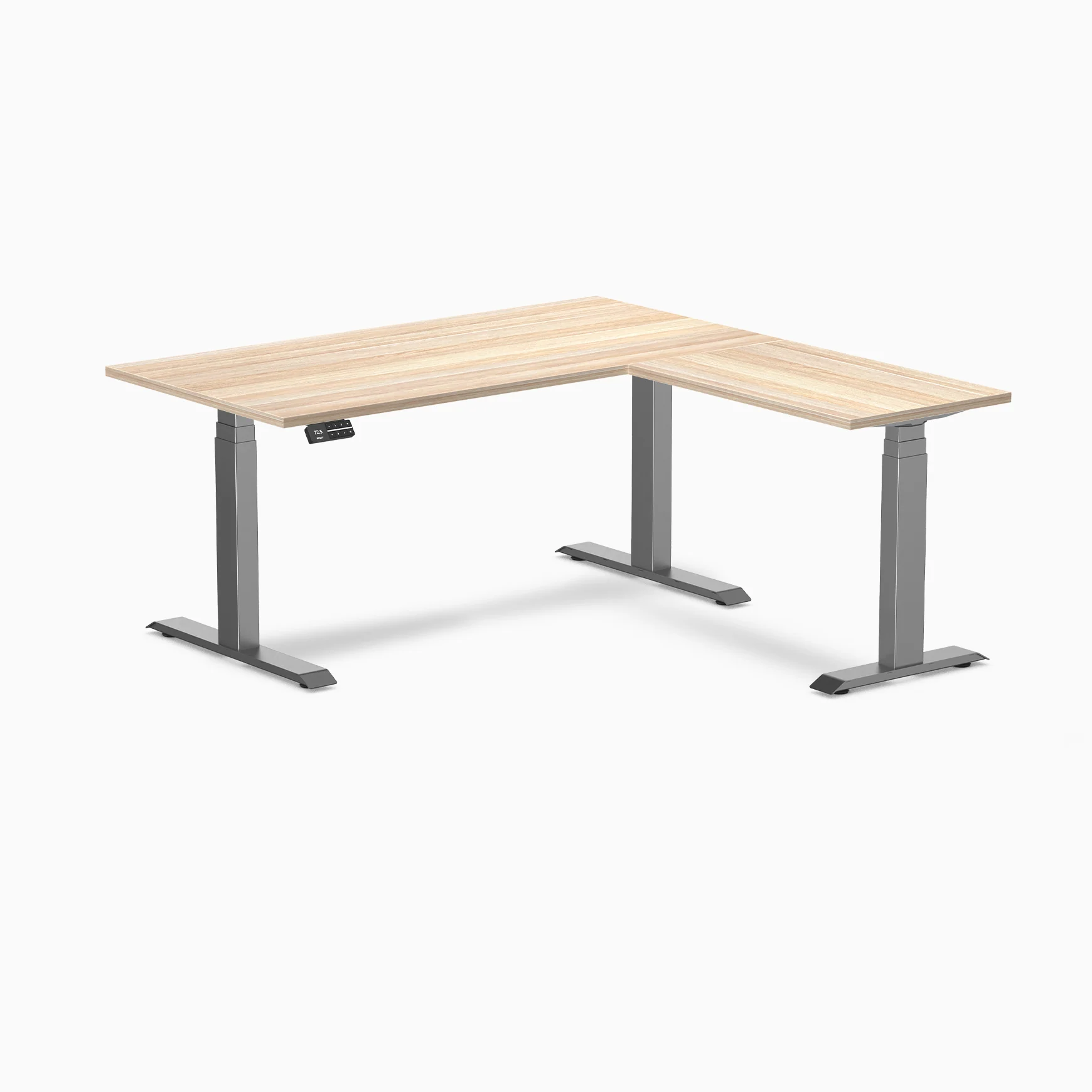 Desky L-Shape Laminate Sit Stand Desk - Image 16