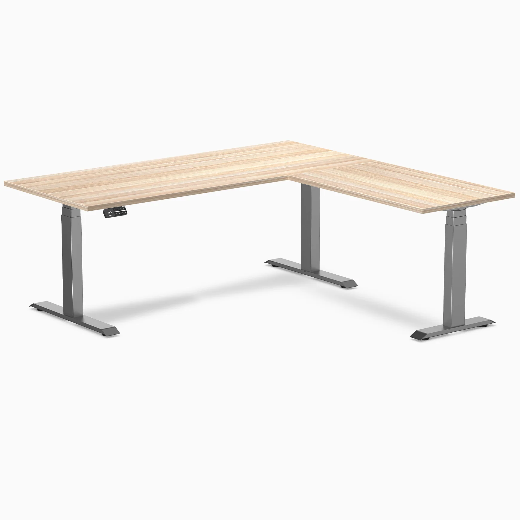 Desky L-Shape Laminate Sit Stand Desk - Image 17