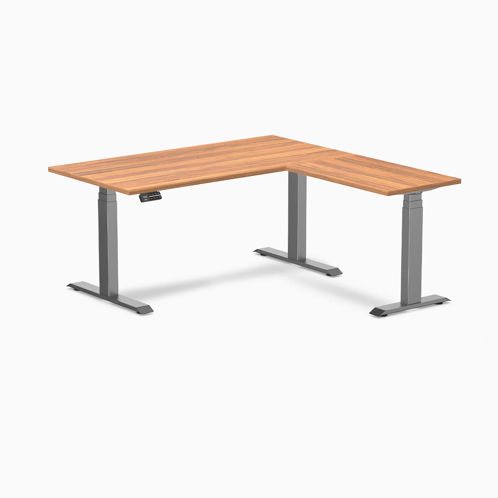 Desky L-Shape Laminate Sit Stand Desk - Image 22