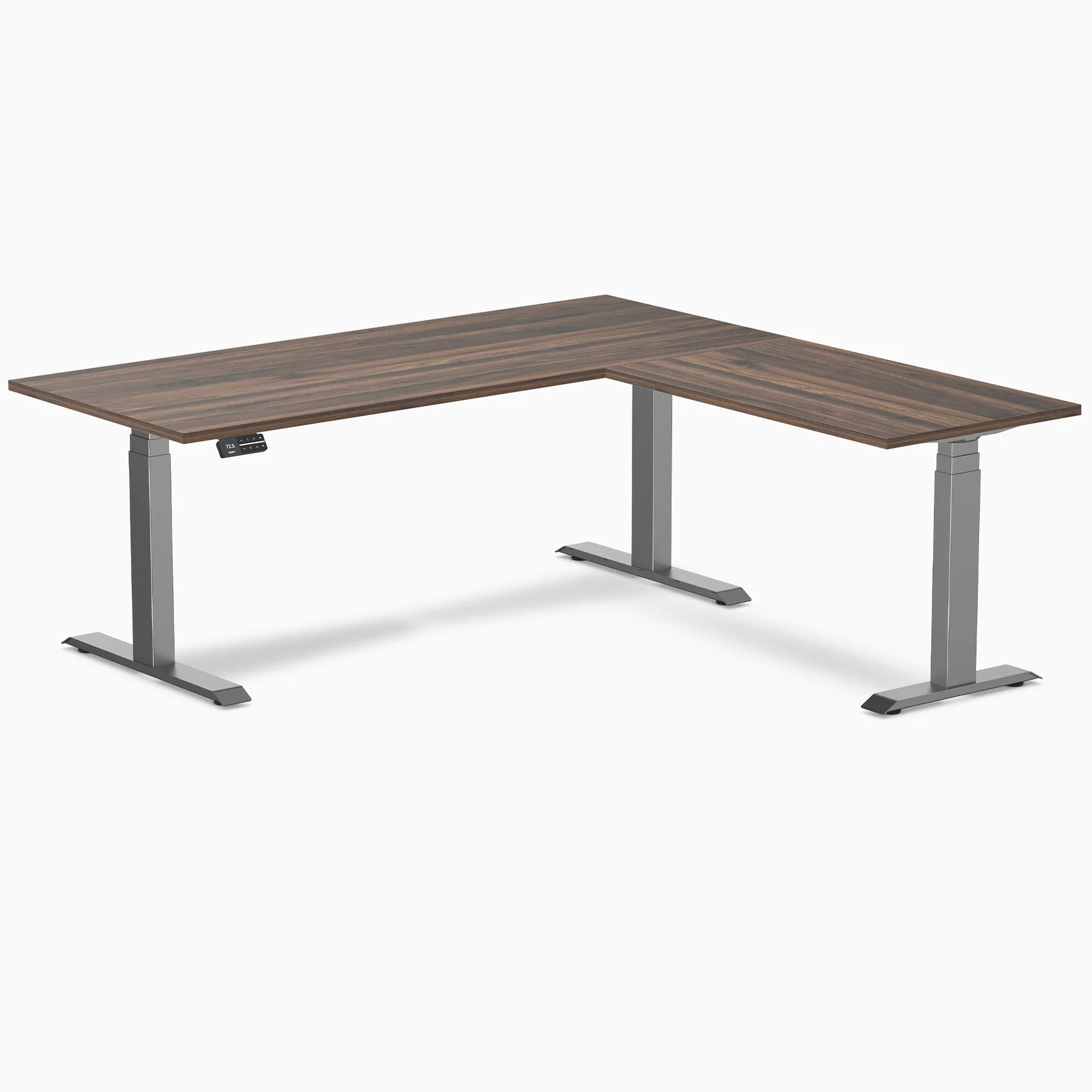 Desky L-Shape Laminate Sit Stand Desk - Image 25