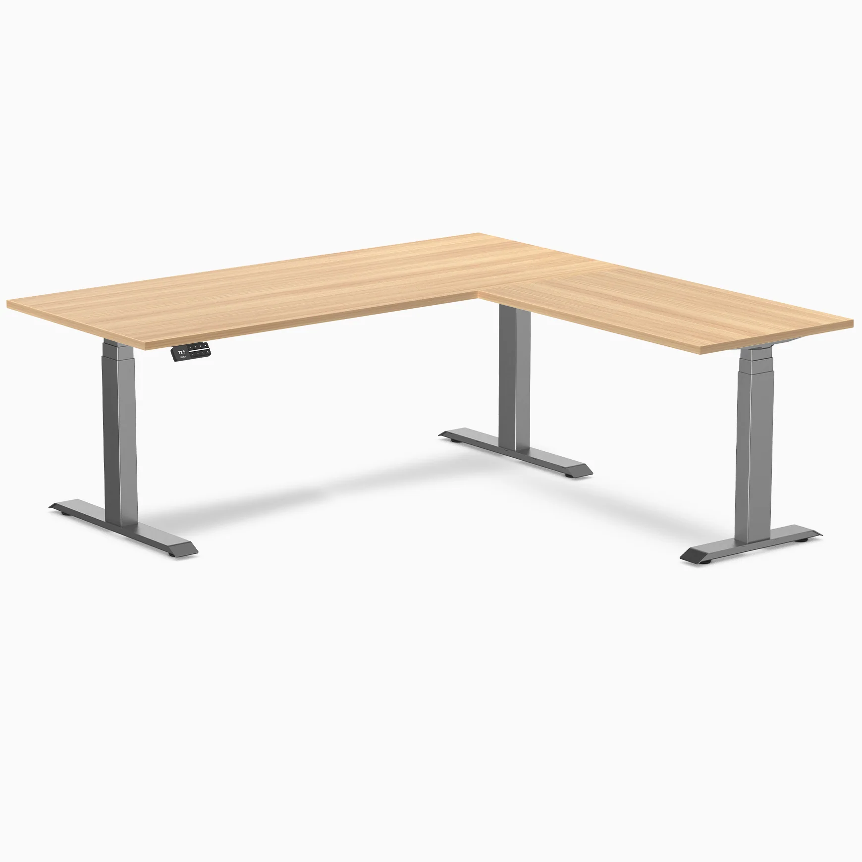 Desky L-Shape Laminate Sit Stand Desk - Image 27