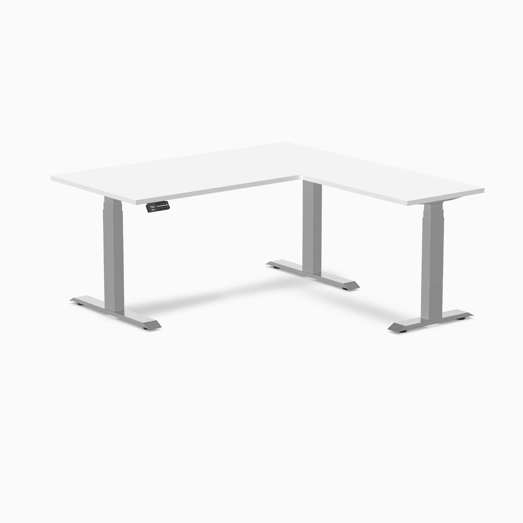 Desky L-Shape Laminate Sit Stand Desk - Image 30