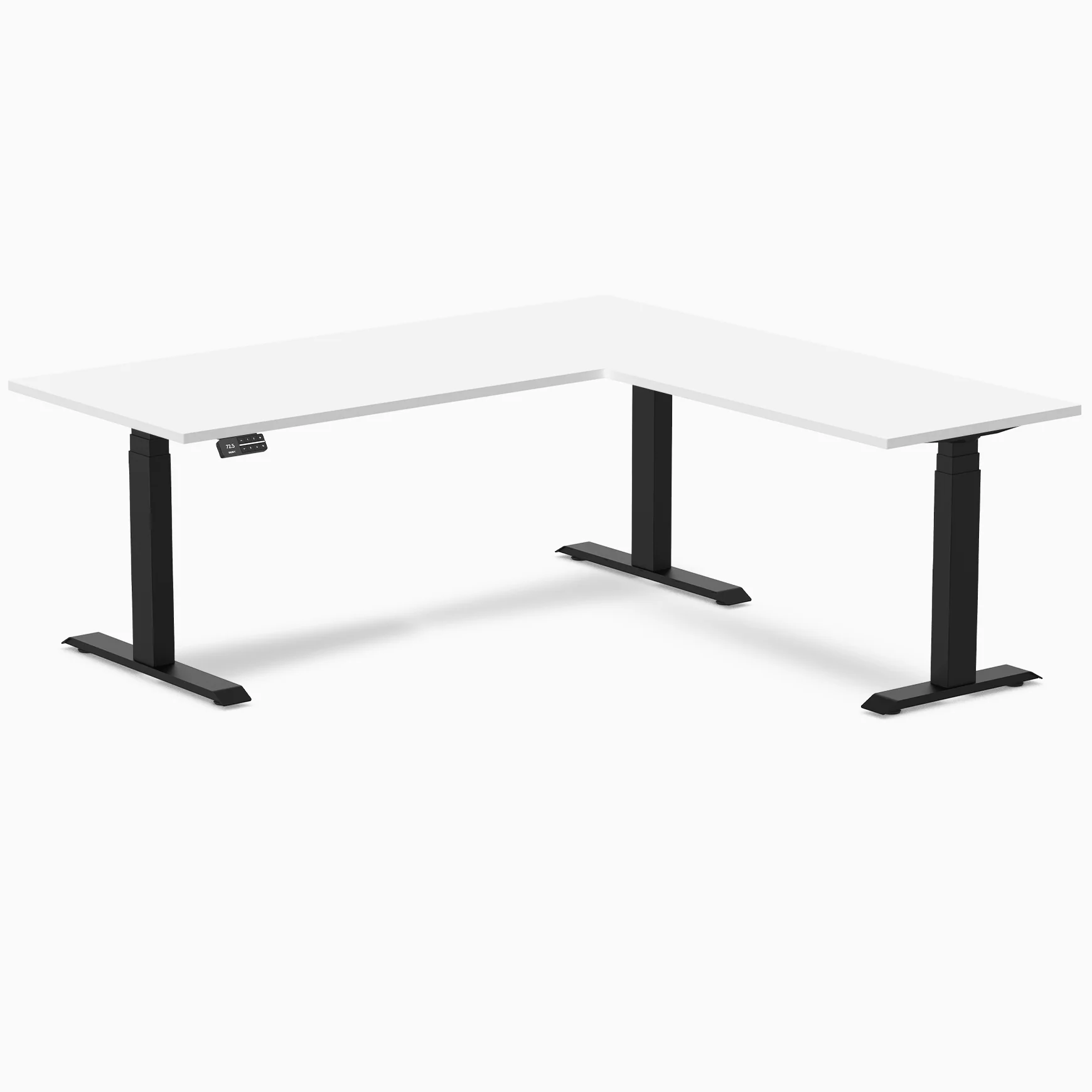 Desky L-Shape Laminate Sit Stand Desk - Image 31