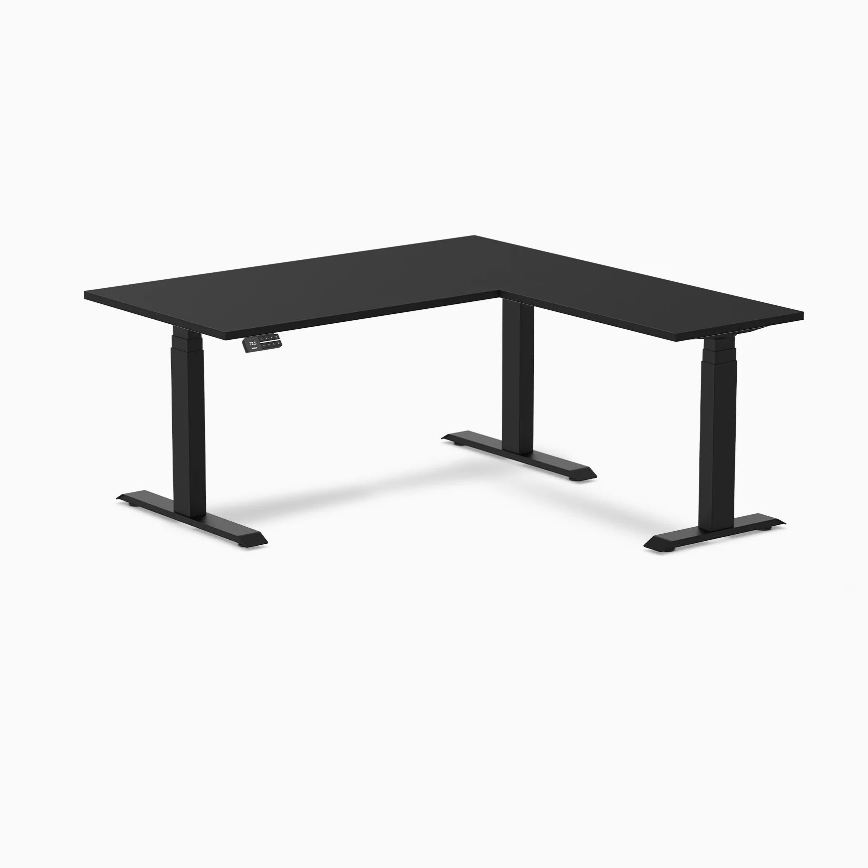 Desky L-Shape Laminate Sit Stand Desk - Image 34