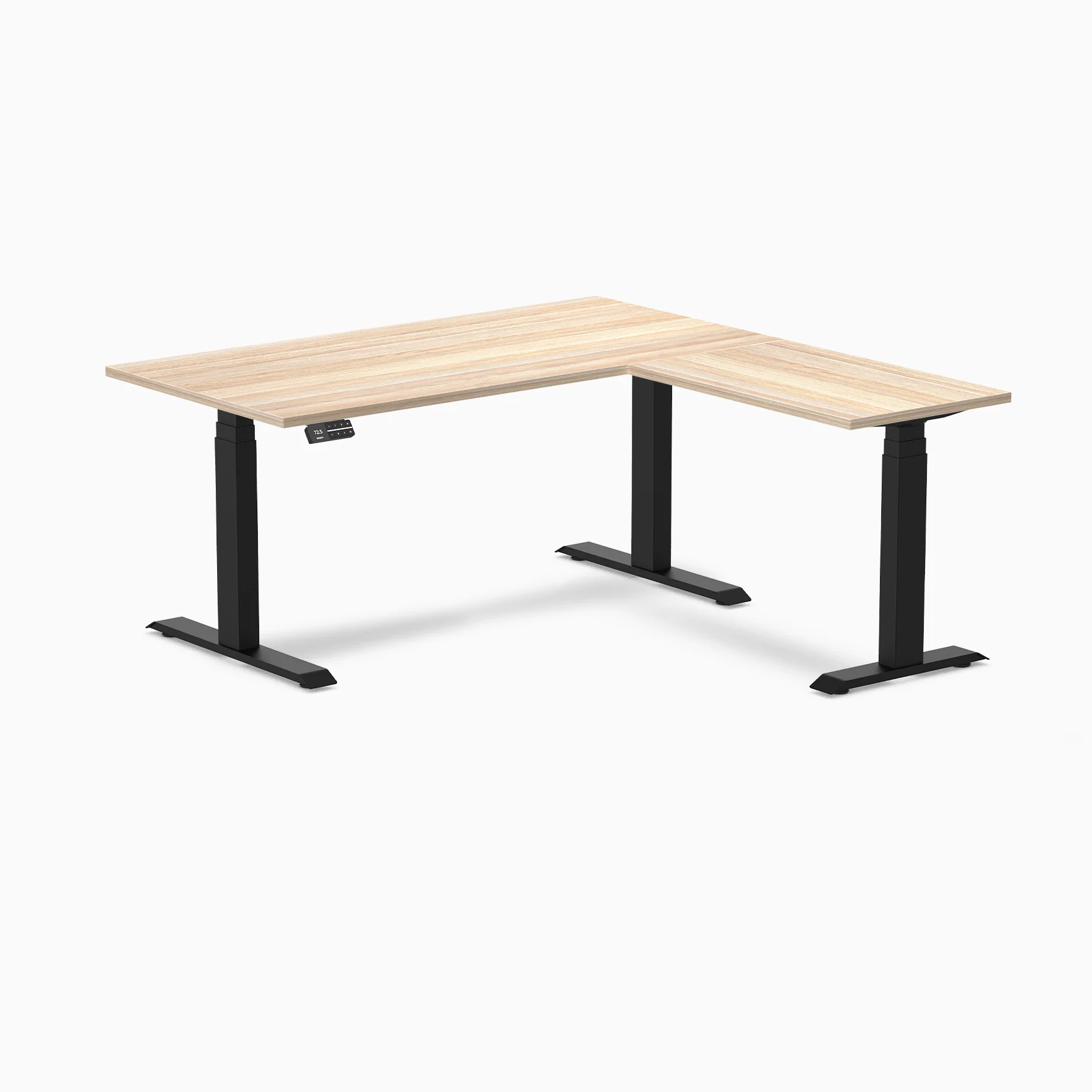 Desky L-Shape Laminate Sit Stand Desk - Image 40