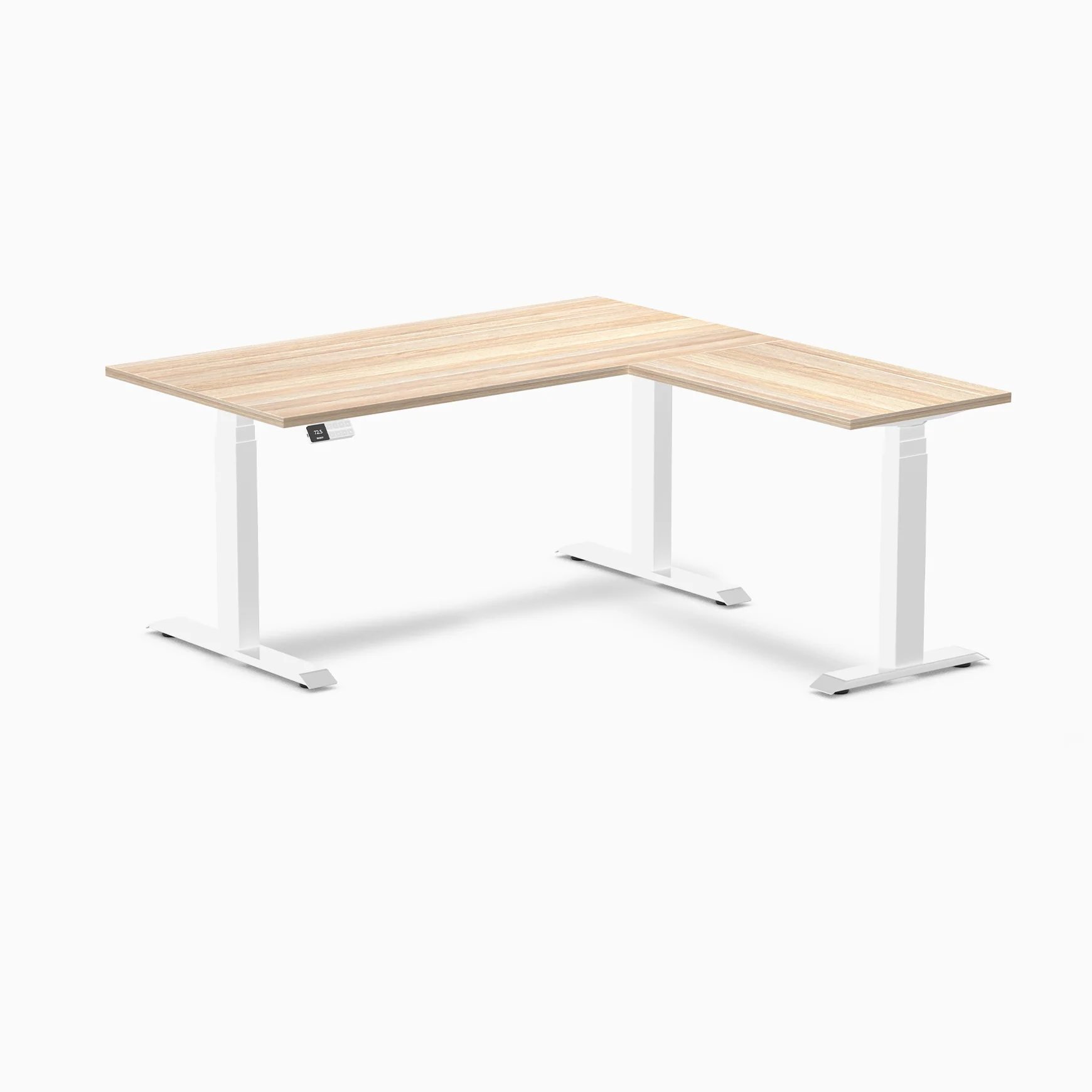 Desky L-Shape Laminate Sit Stand Desk - Image 41