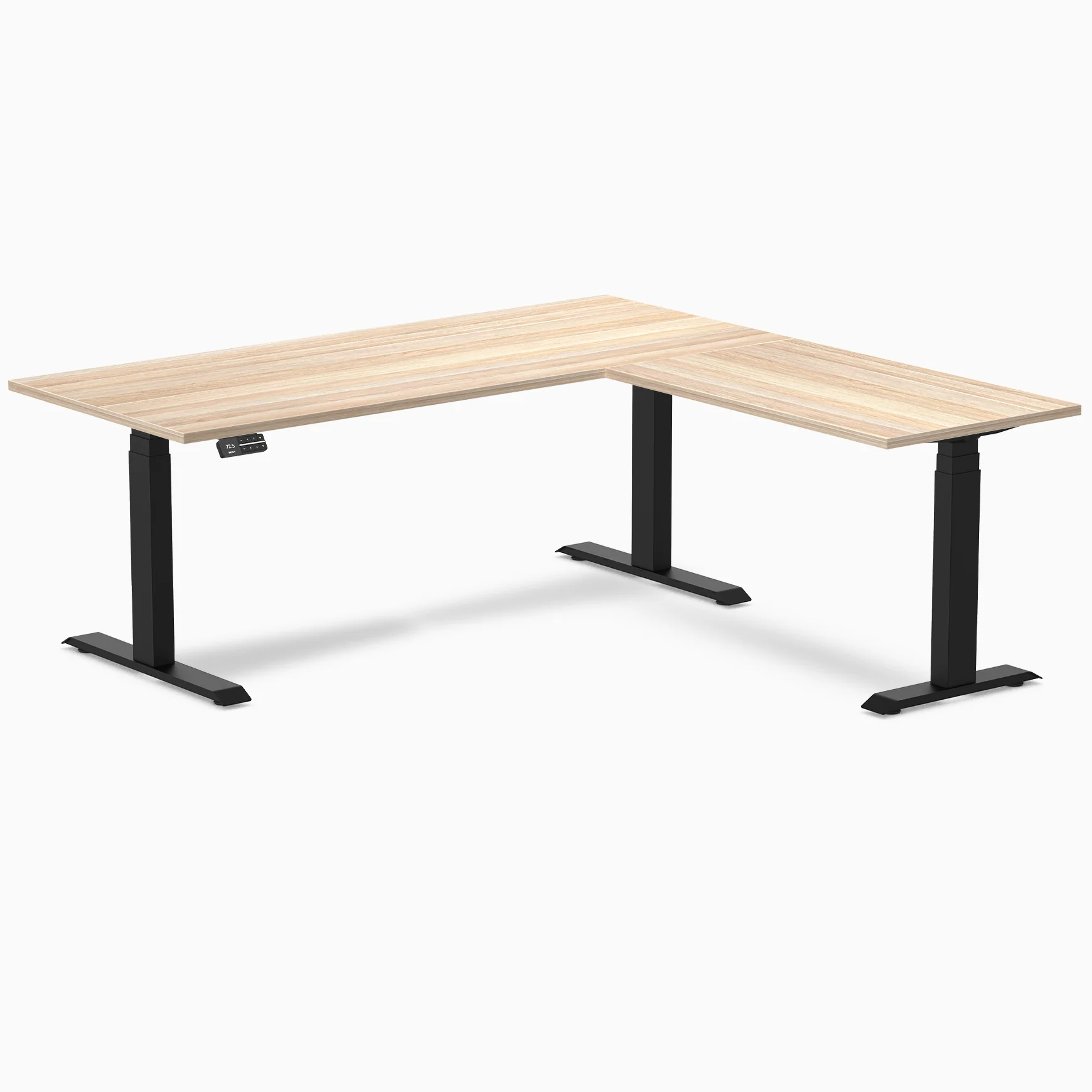 Desky L-Shape Laminate Sit Stand Desk - Image 43