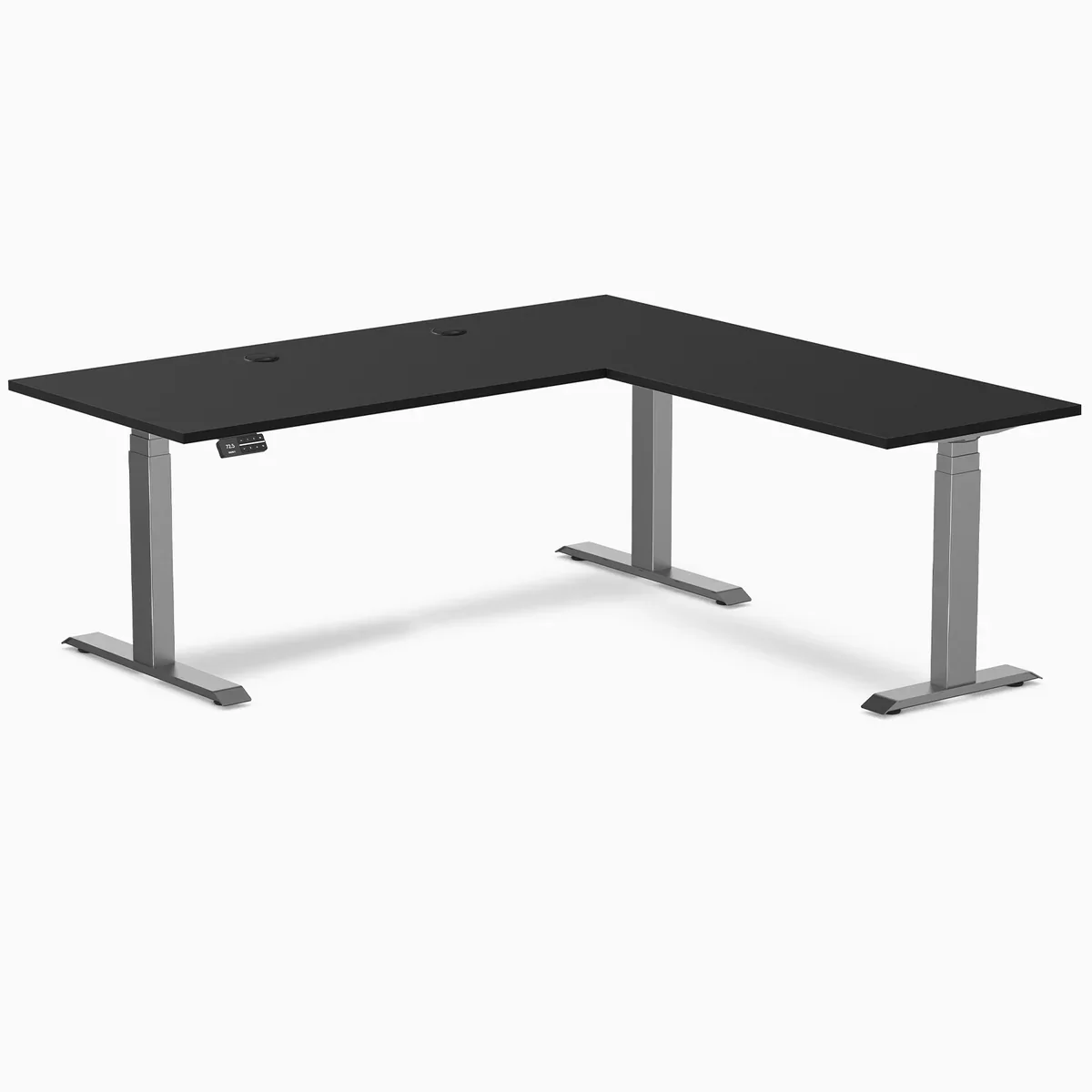 Desky L-Shape Laminate Sit Stand Desk - Image 90