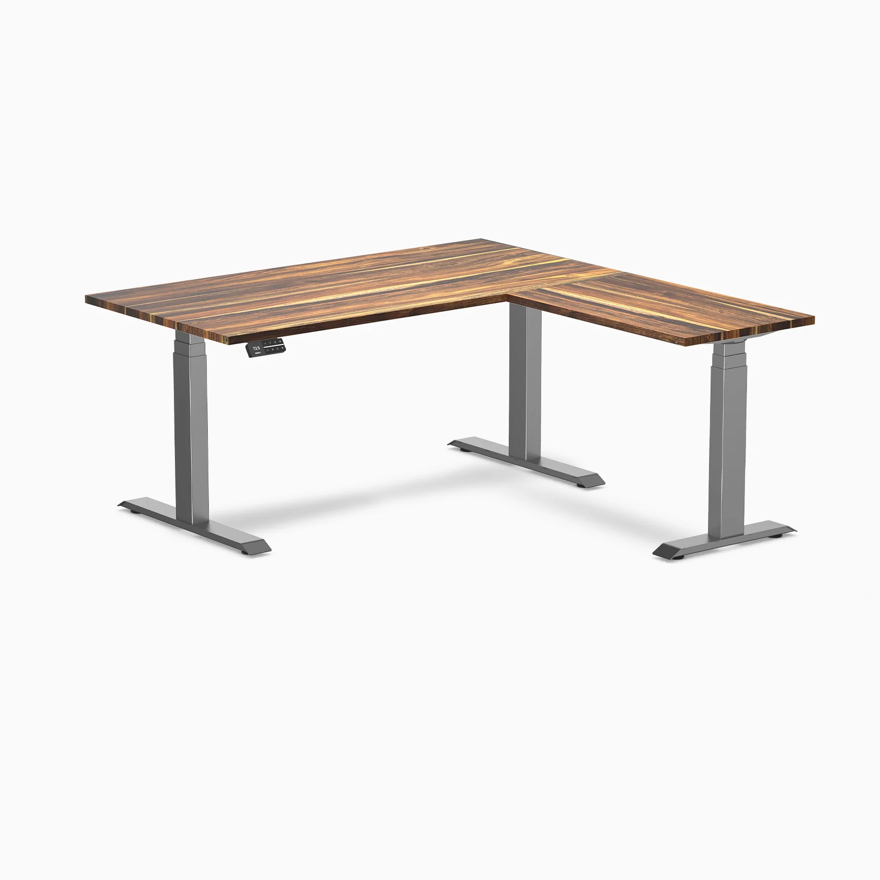 Desky Hardwood L-Shape Sit Stand Desk - Image 12