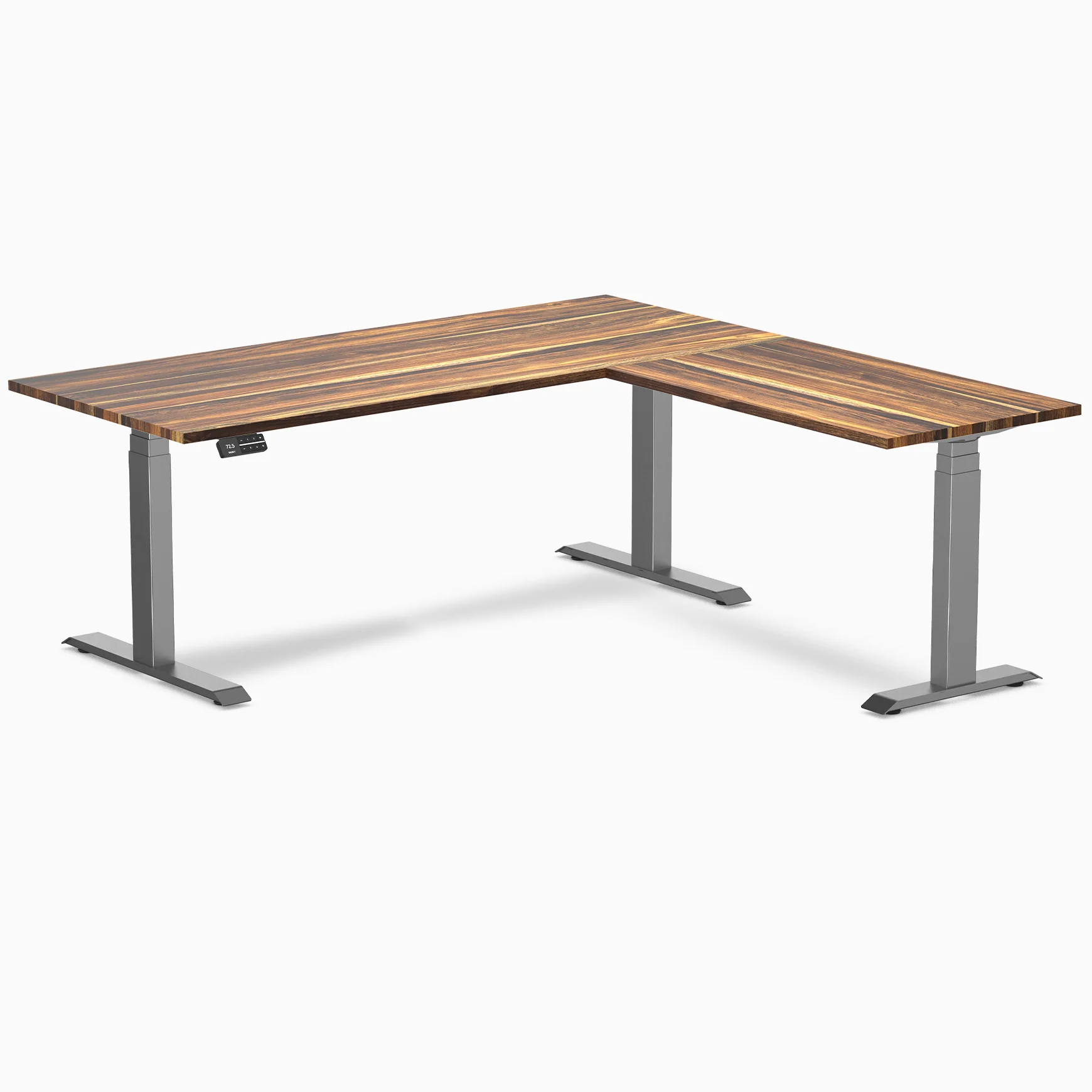 Desky Hardwood L-Shape Sit Stand Desk - Image 13