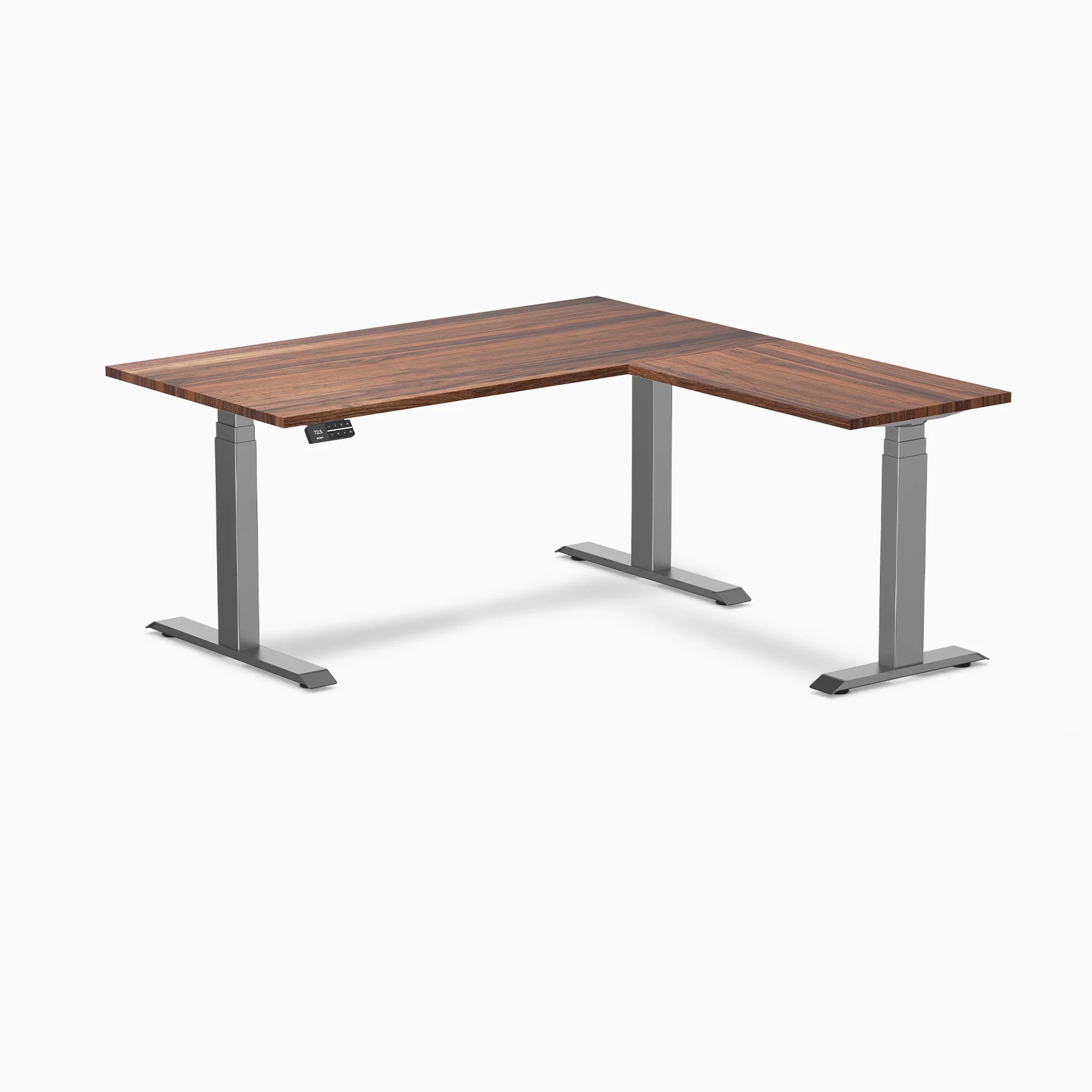Desky Hardwood L-Shape Sit Stand Desk - Image 14