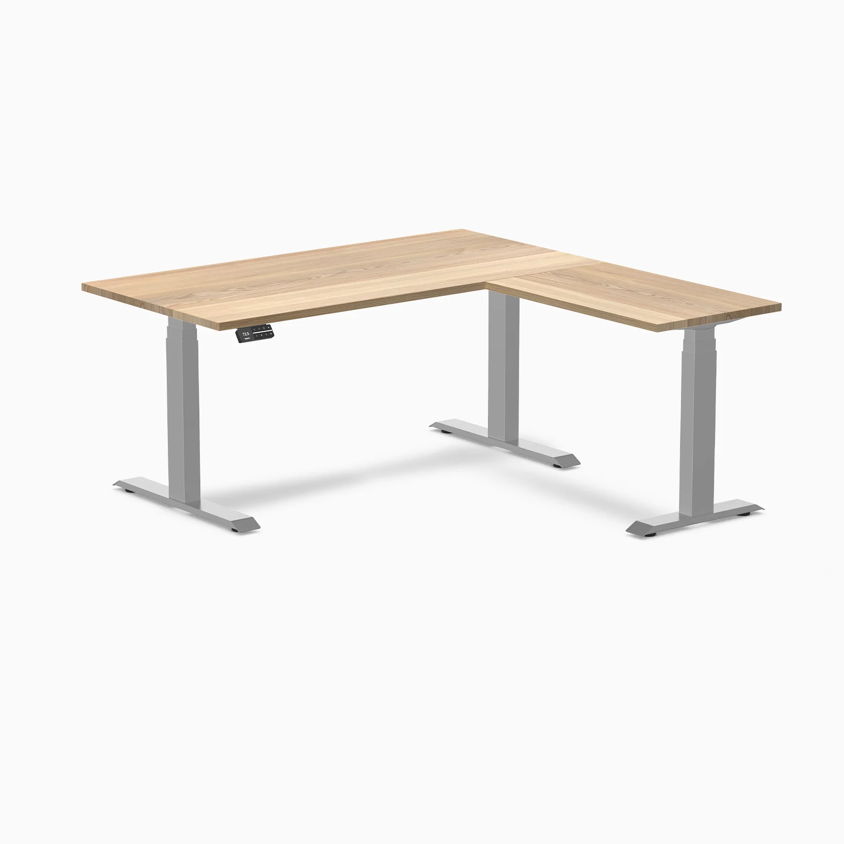Desky Hardwood L-Shape Sit Stand Desk - Image 16