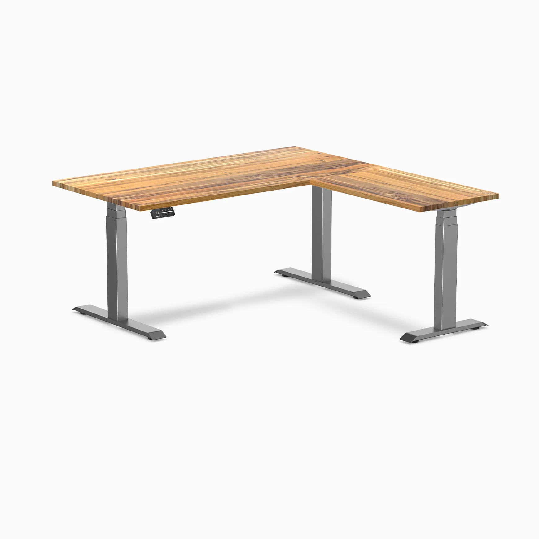 Desky Hardwood L-Shape Sit Stand Desk - Image 18