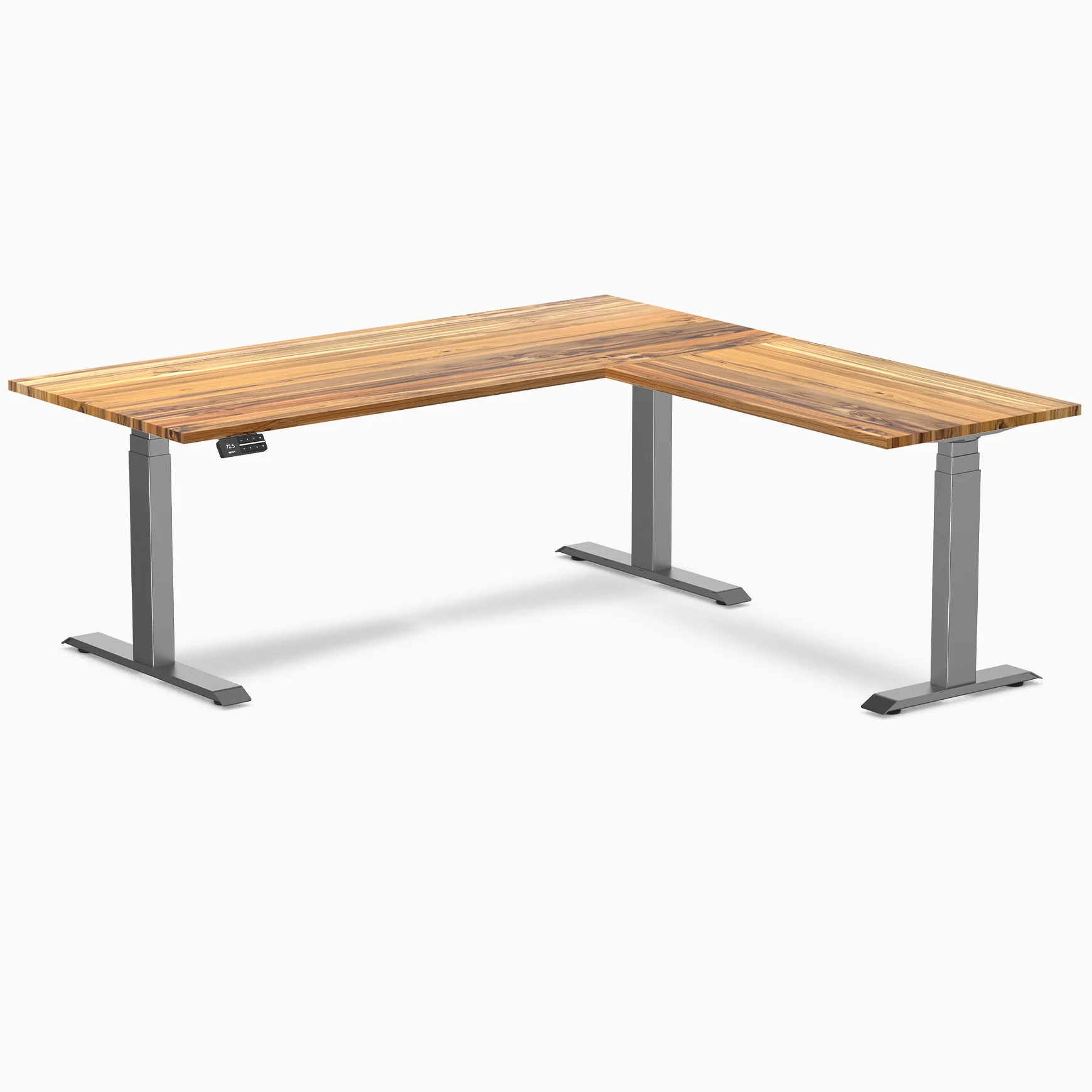 Desky Hardwood L-Shape Sit Stand Desk - Image 19