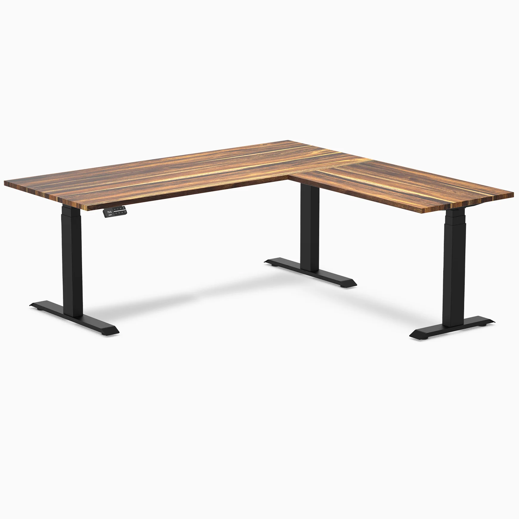 Desky Hardwood L-Shape Sit Stand Desk - Image 23