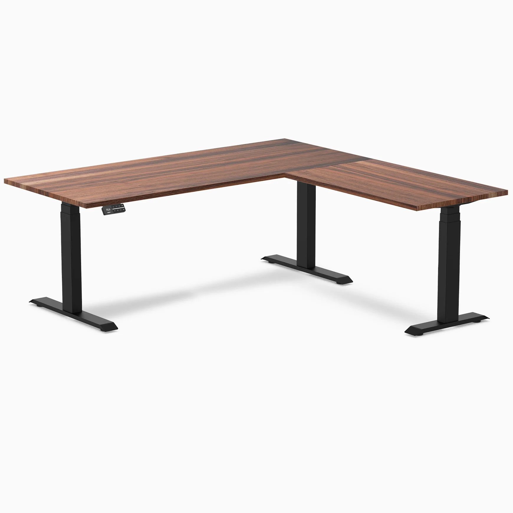 Desky Hardwood L-Shape Sit Stand Desk - Image 29