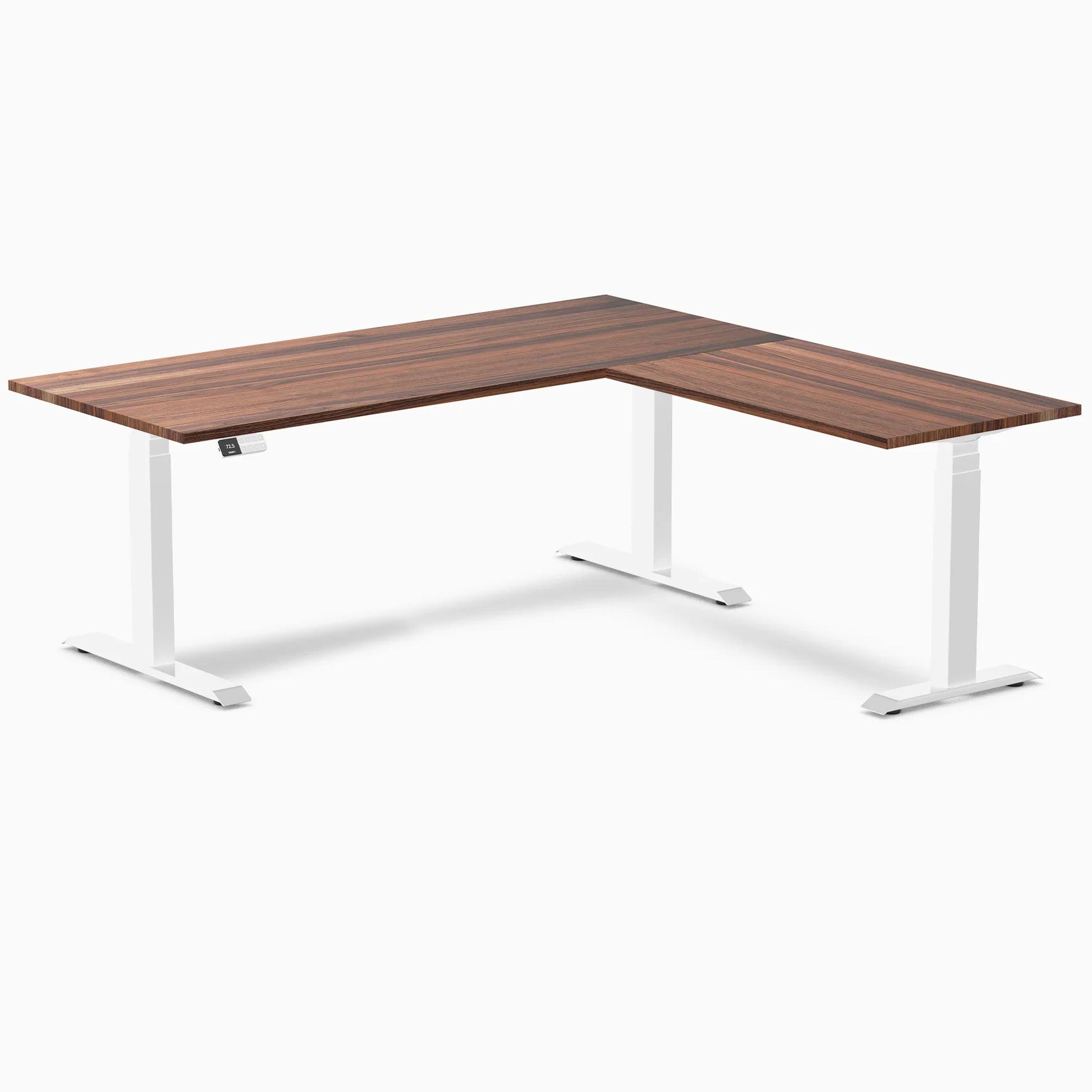 Desky Hardwood L-Shape Sit Stand Desk - Image 30