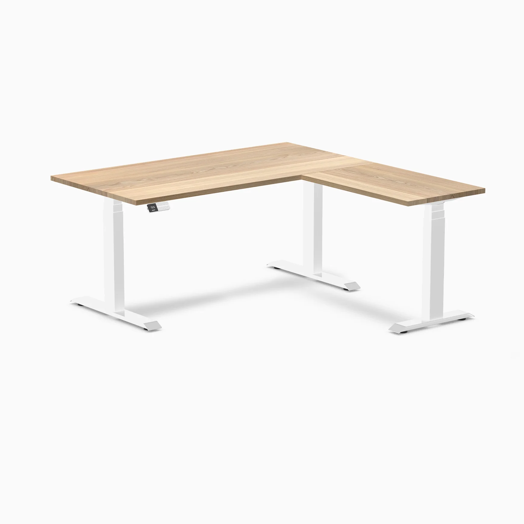 Desky Hardwood L-Shape Sit Stand Desk - Image 33