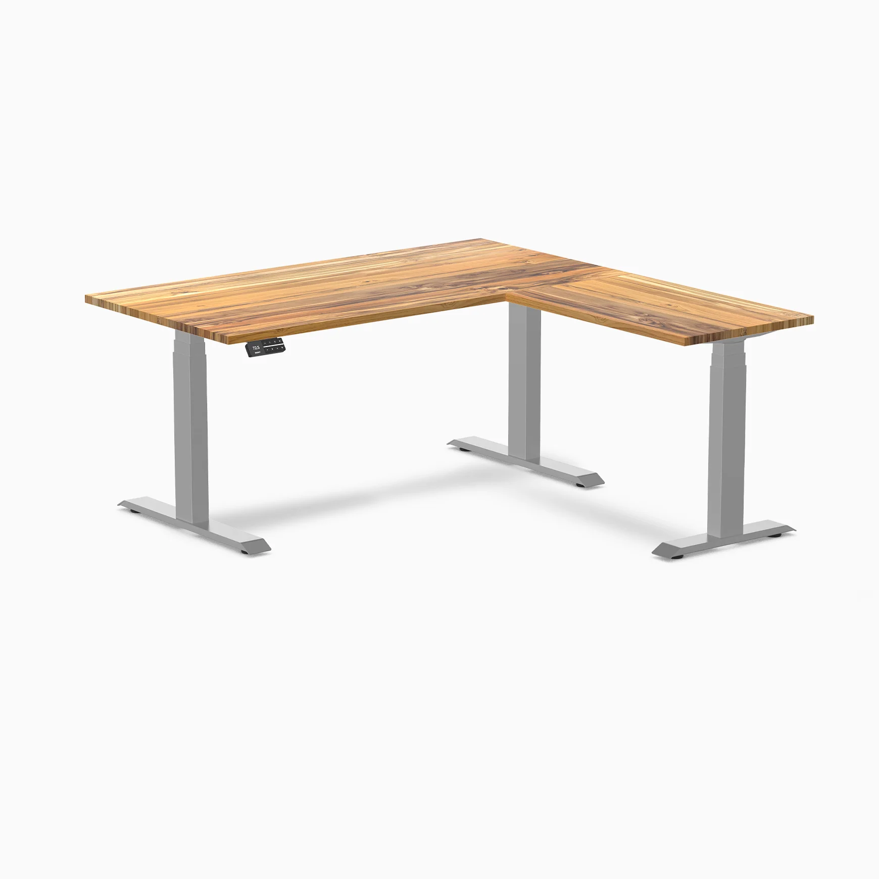 Desky Hardwood L-Shape Sit Stand Desk - Image 40