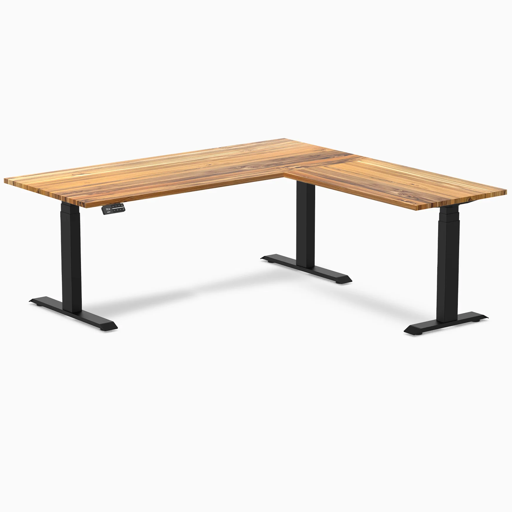 Desky Hardwood L-Shape Sit Stand Desk - Image 41