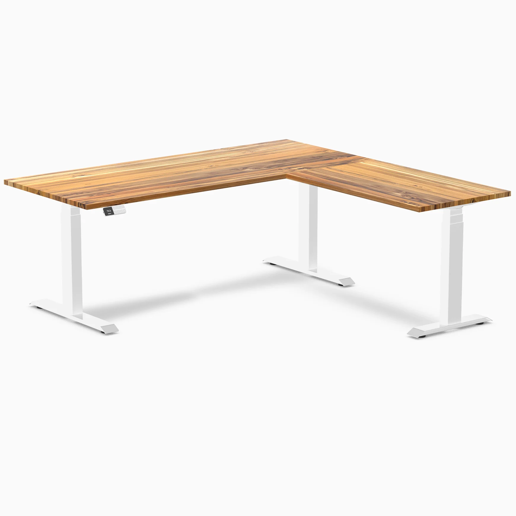 Desky Hardwood L-Shape Sit Stand Desk - Image 42