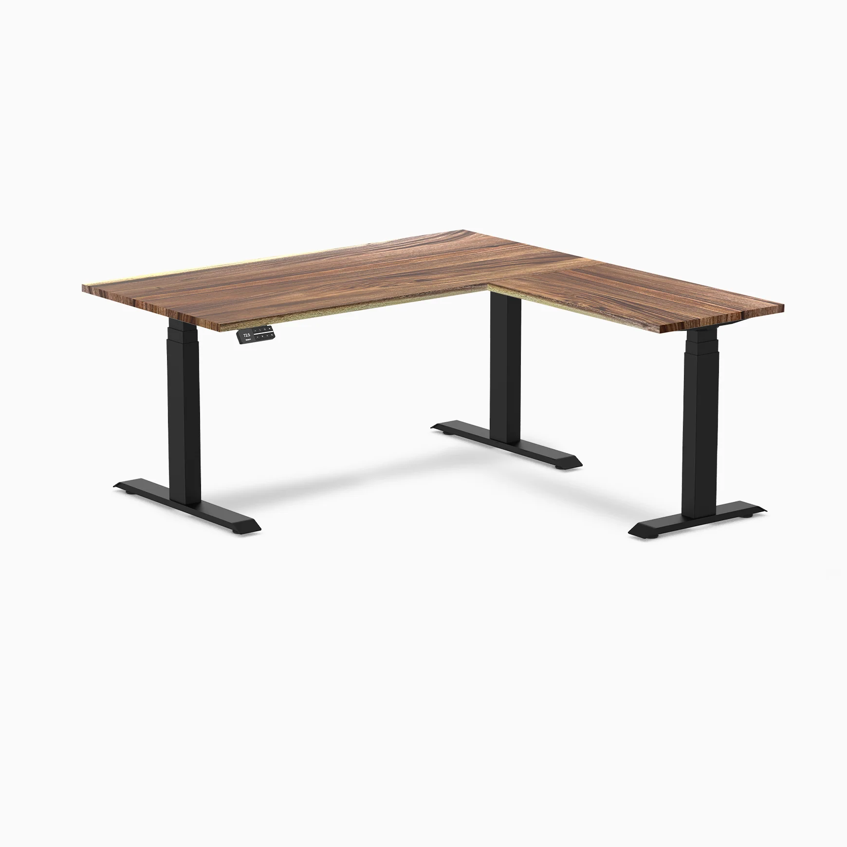 Desky Hardwood L-Shape Sit Stand Desk - Image 44