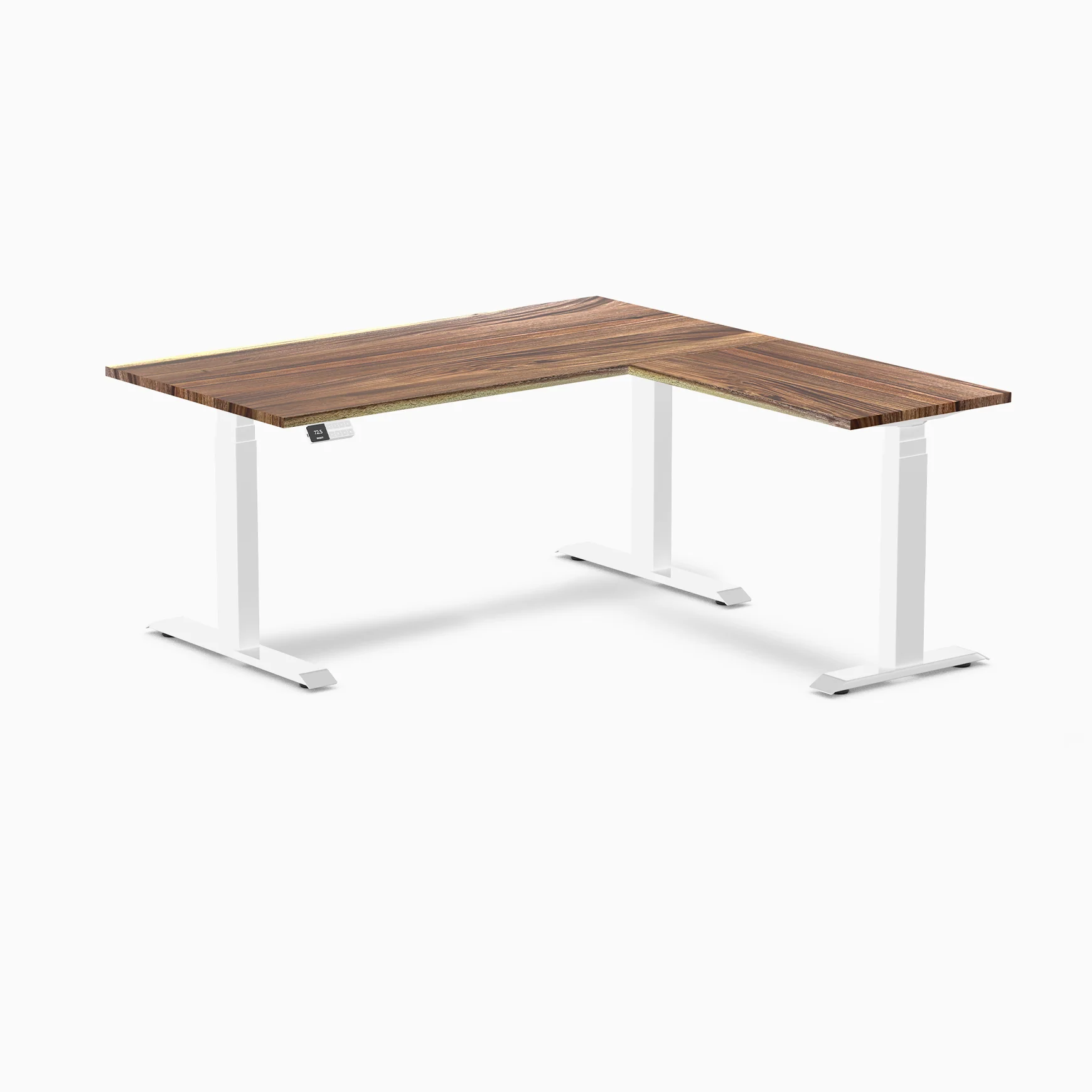 Desky Hardwood L-Shape Sit Stand Desk - Image 45