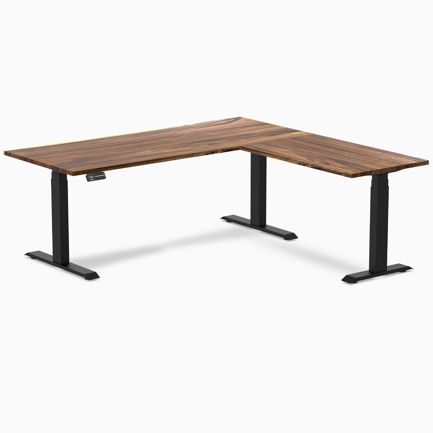 Desky Hardwood L-Shape Sit Stand Desk - Image 48