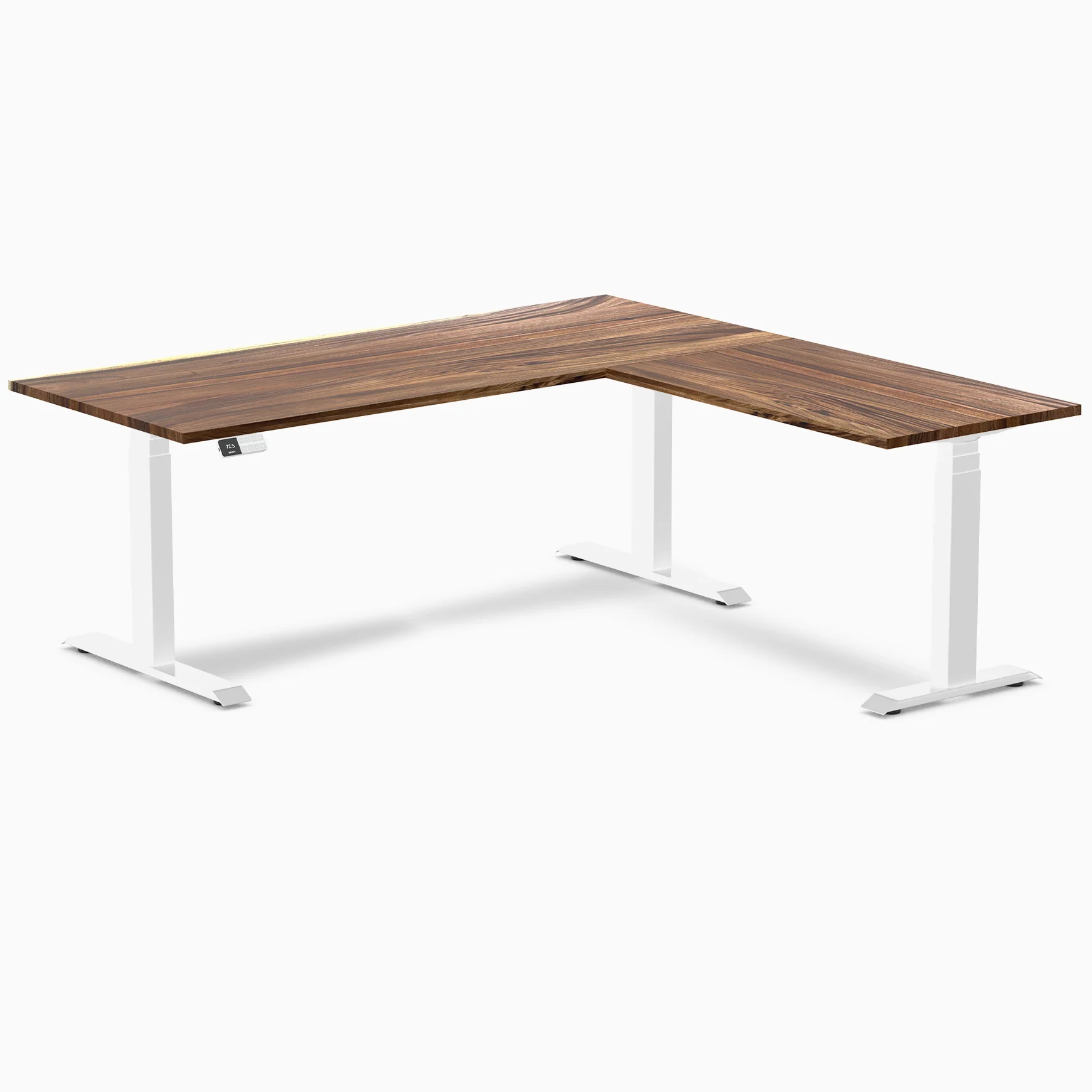 Desky Hardwood L-Shape Sit Stand Desk - Image 49