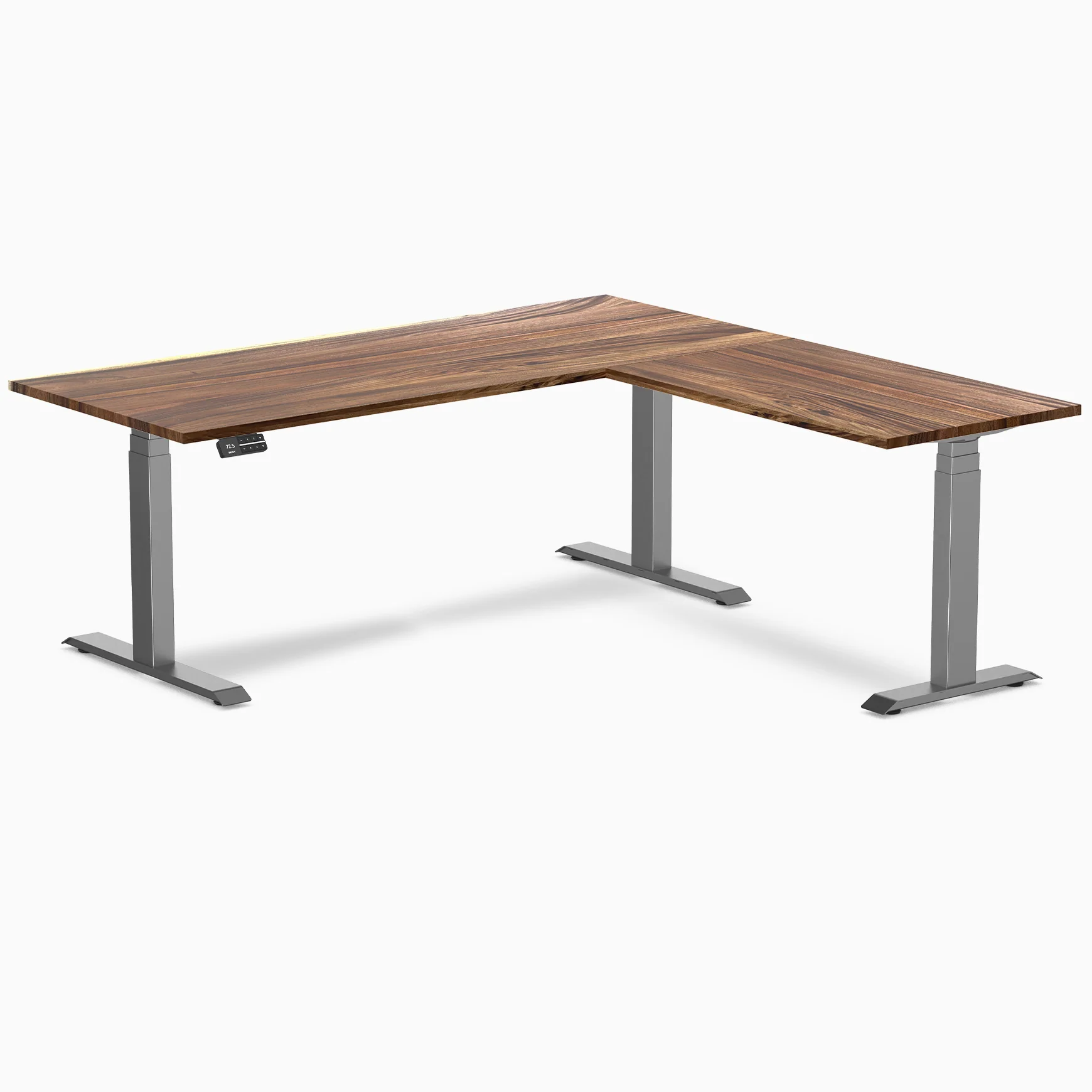 Desky Hardwood L-Shape Sit Stand Desk - Image 50