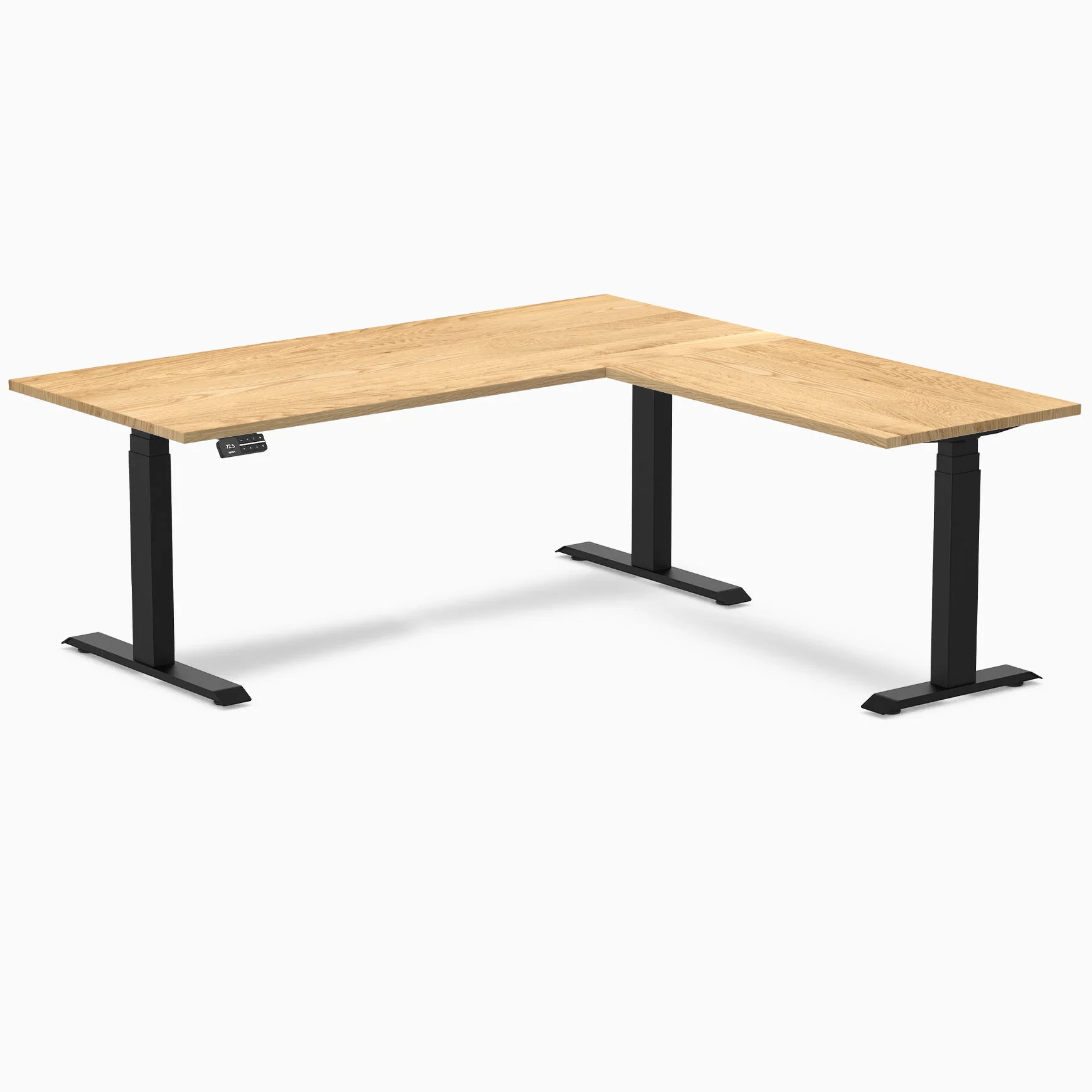Desky Hardwood L-Shape Sit Stand Desk - Image 64