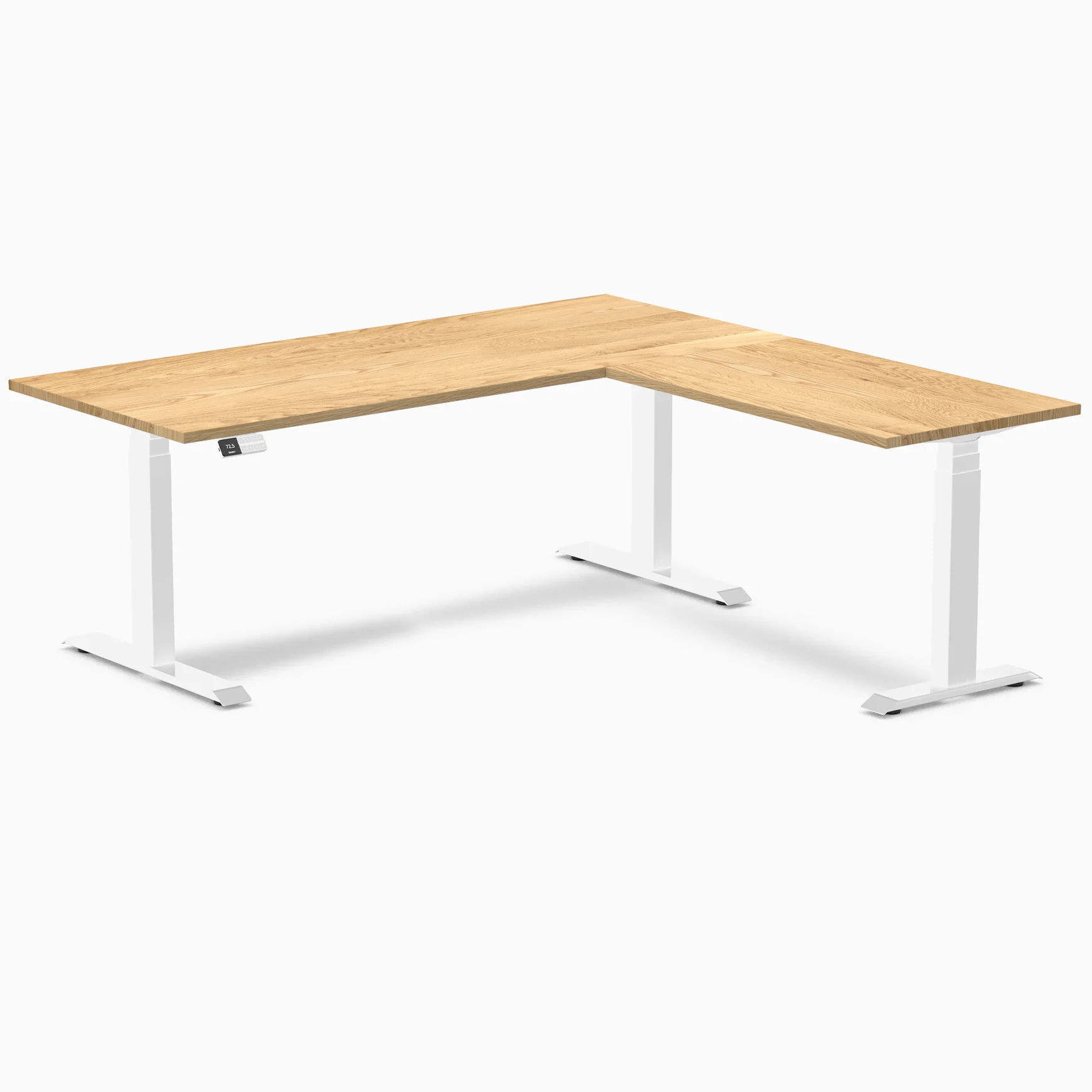Desky Hardwood L-Shape Sit Stand Desk - Image 65