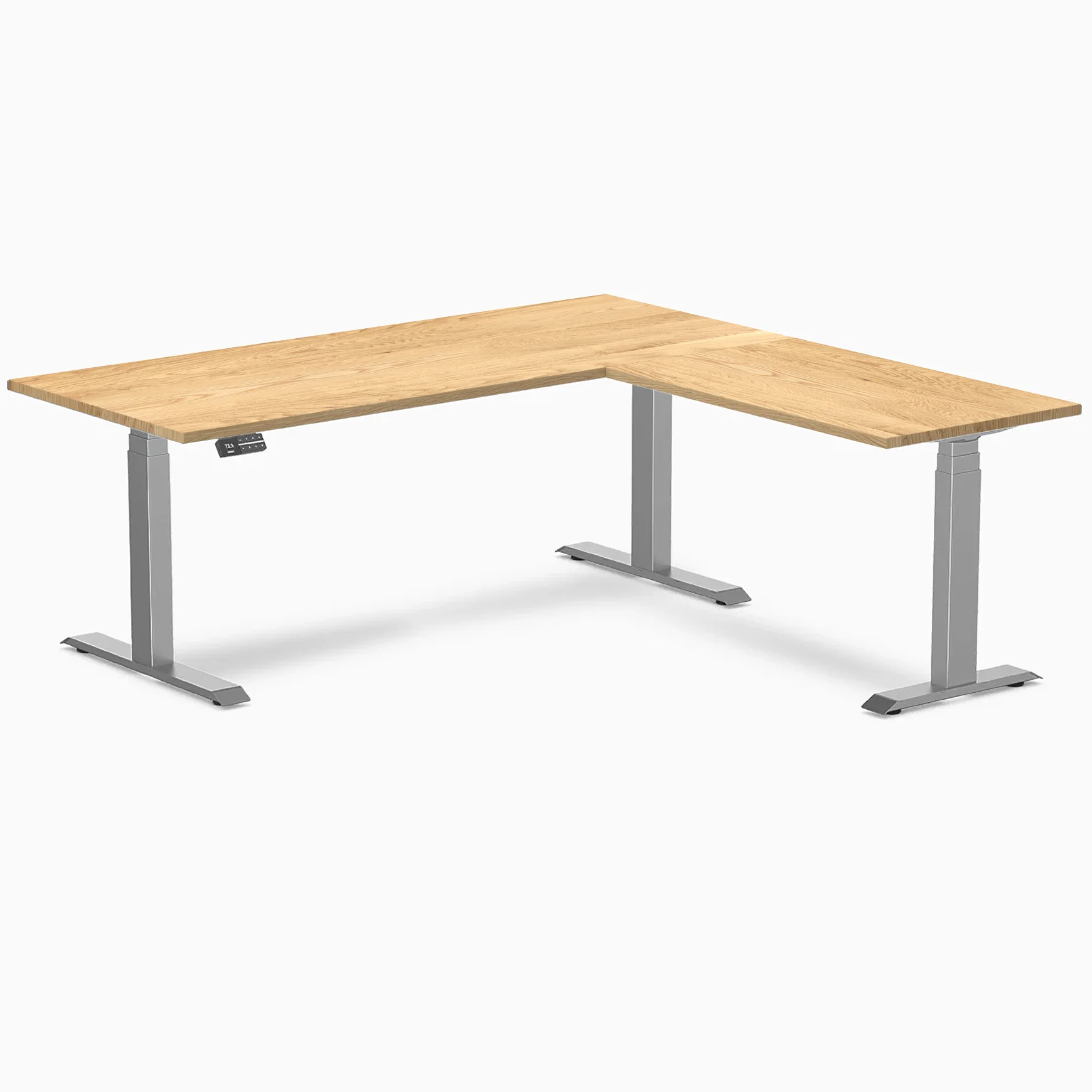 Desky Hardwood L-Shape Sit Stand Desk - Image 66