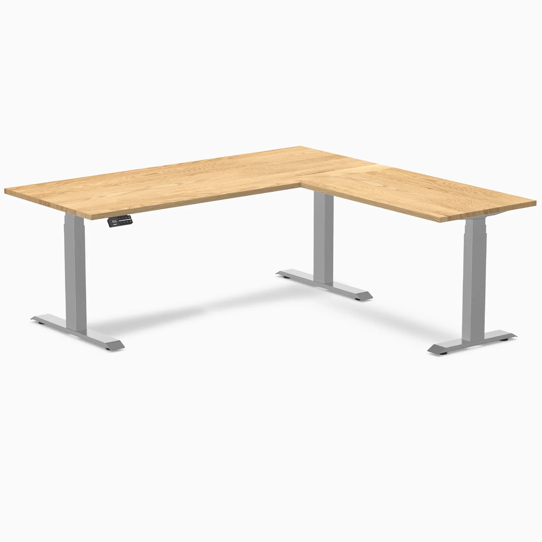 Desky Hardwood L-Shape Sit Stand Desk - Image 67