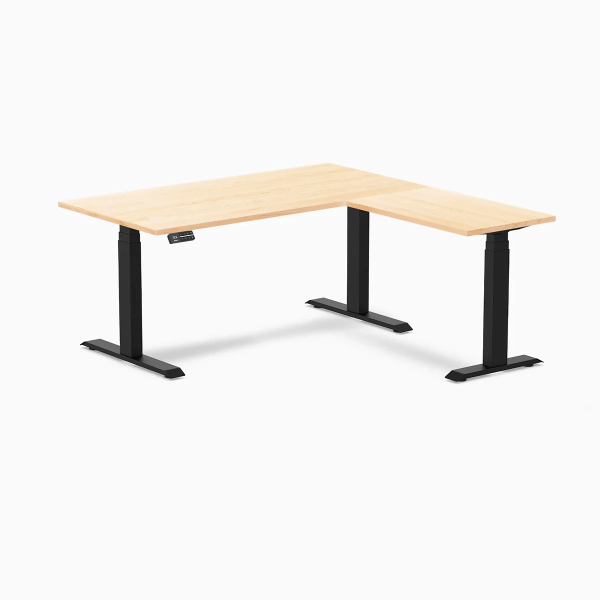 Desky Hardwood L-Shape Sit Stand Desk - Image 71