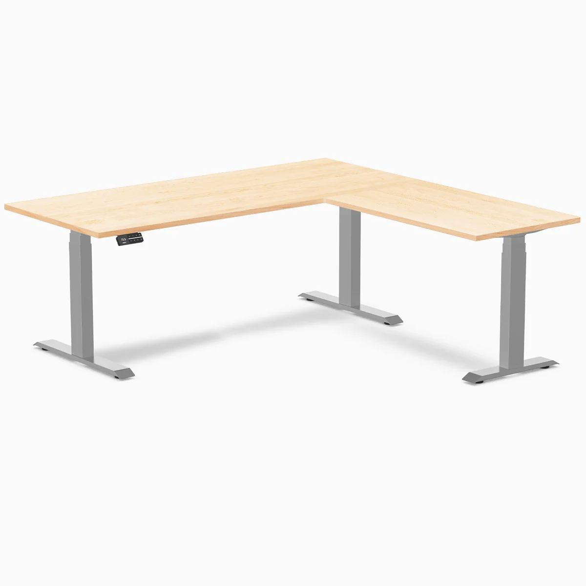 Desky Hardwood L-Shape Sit Stand Desk - Image 72