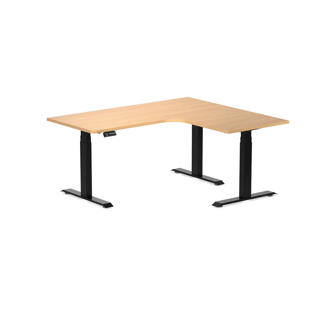 Desky L-Shape Curved Laminate Sit Stand Desk - Image 101