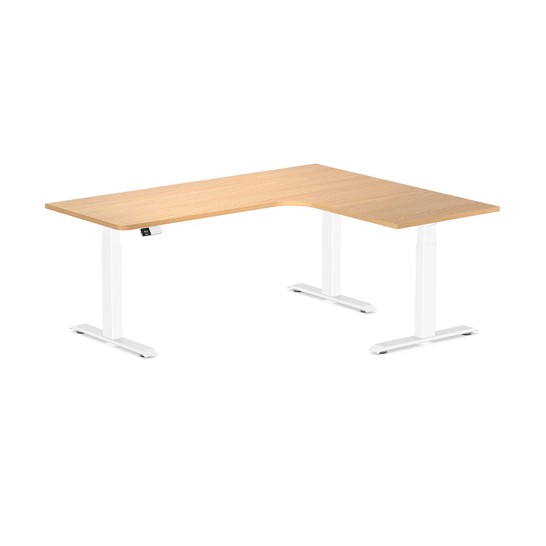 Desky L-Shape Curved Laminate Sit Stand Desk - Image 103