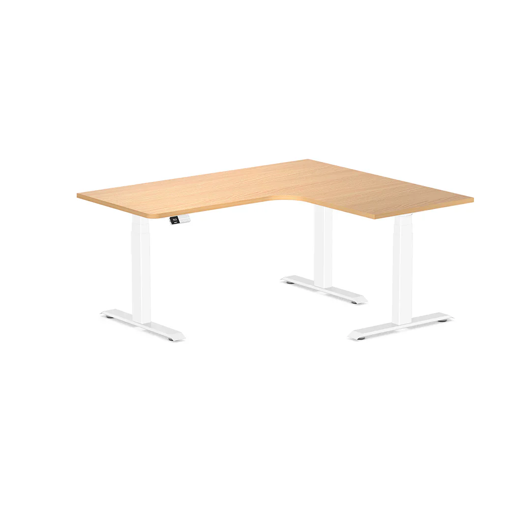 Desky L-Shape Curved Laminate Sit Stand Desk - Image 104