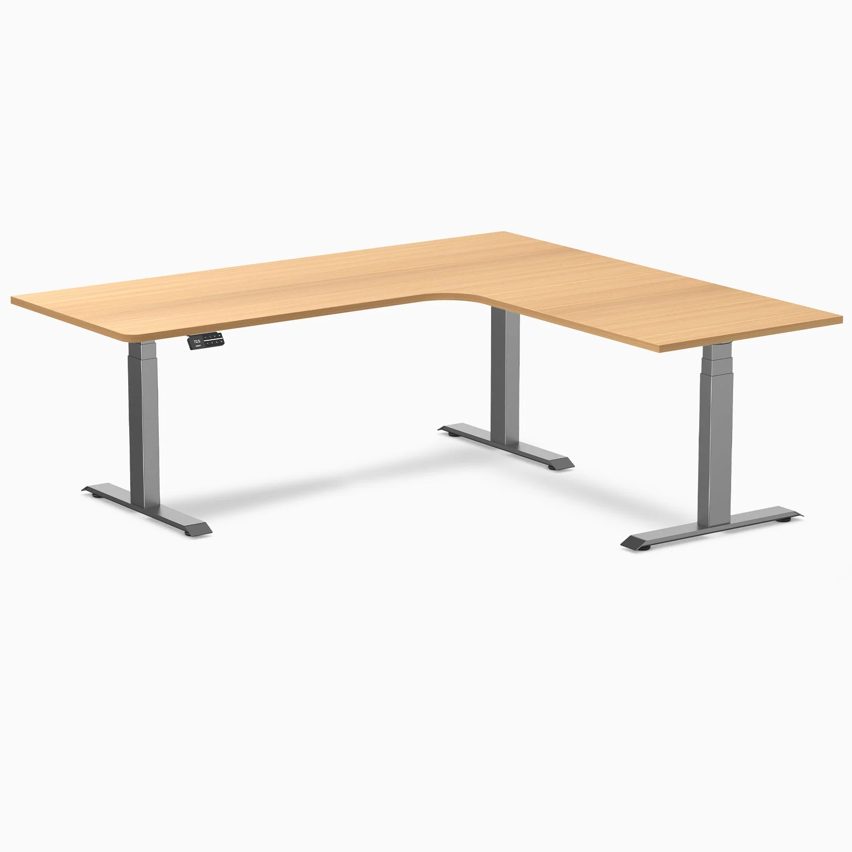 Desky L-Shape Curved Laminate Sit Stand Desk - Image 111