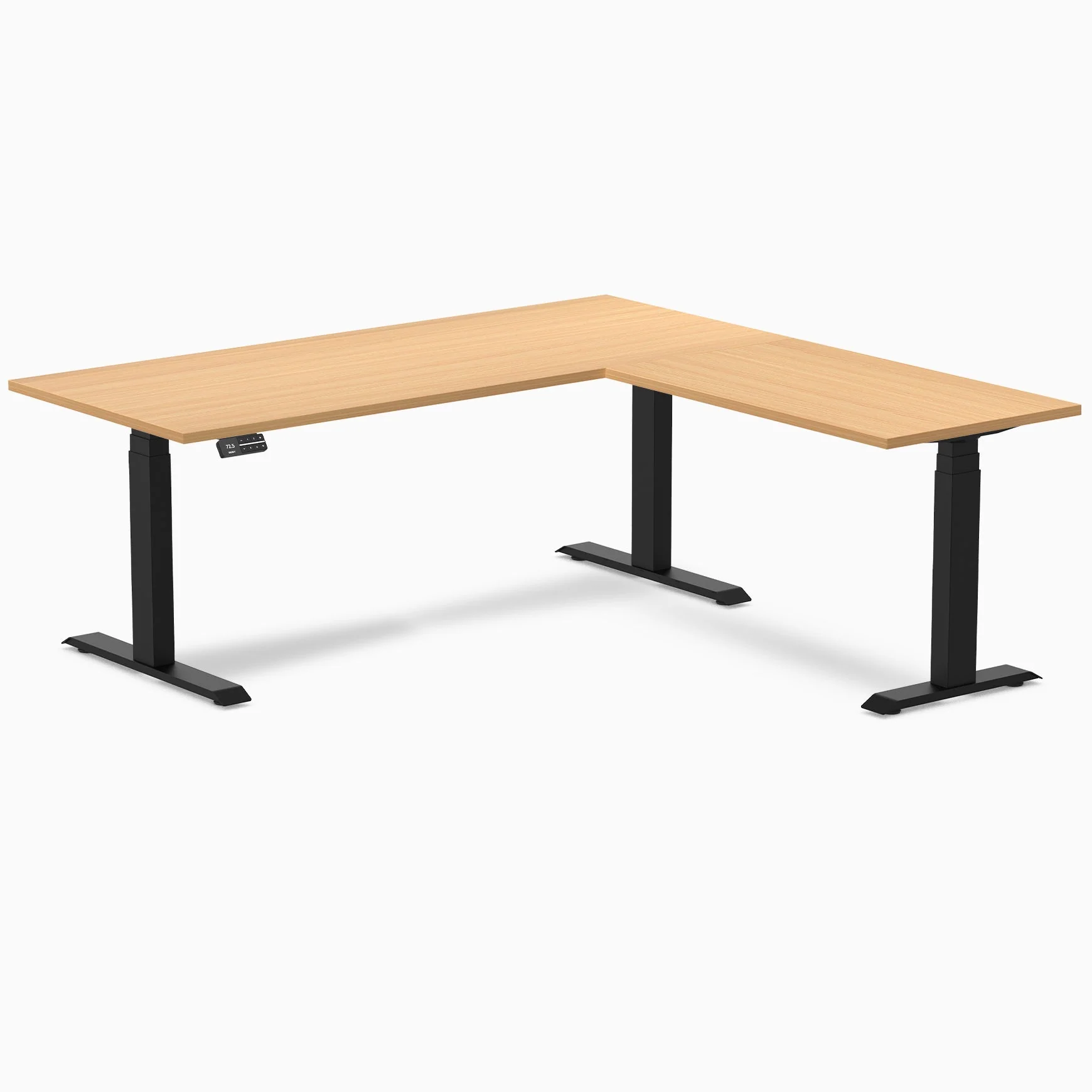 Desky L-Shape Curved Laminate Sit Stand Desk - Image 112