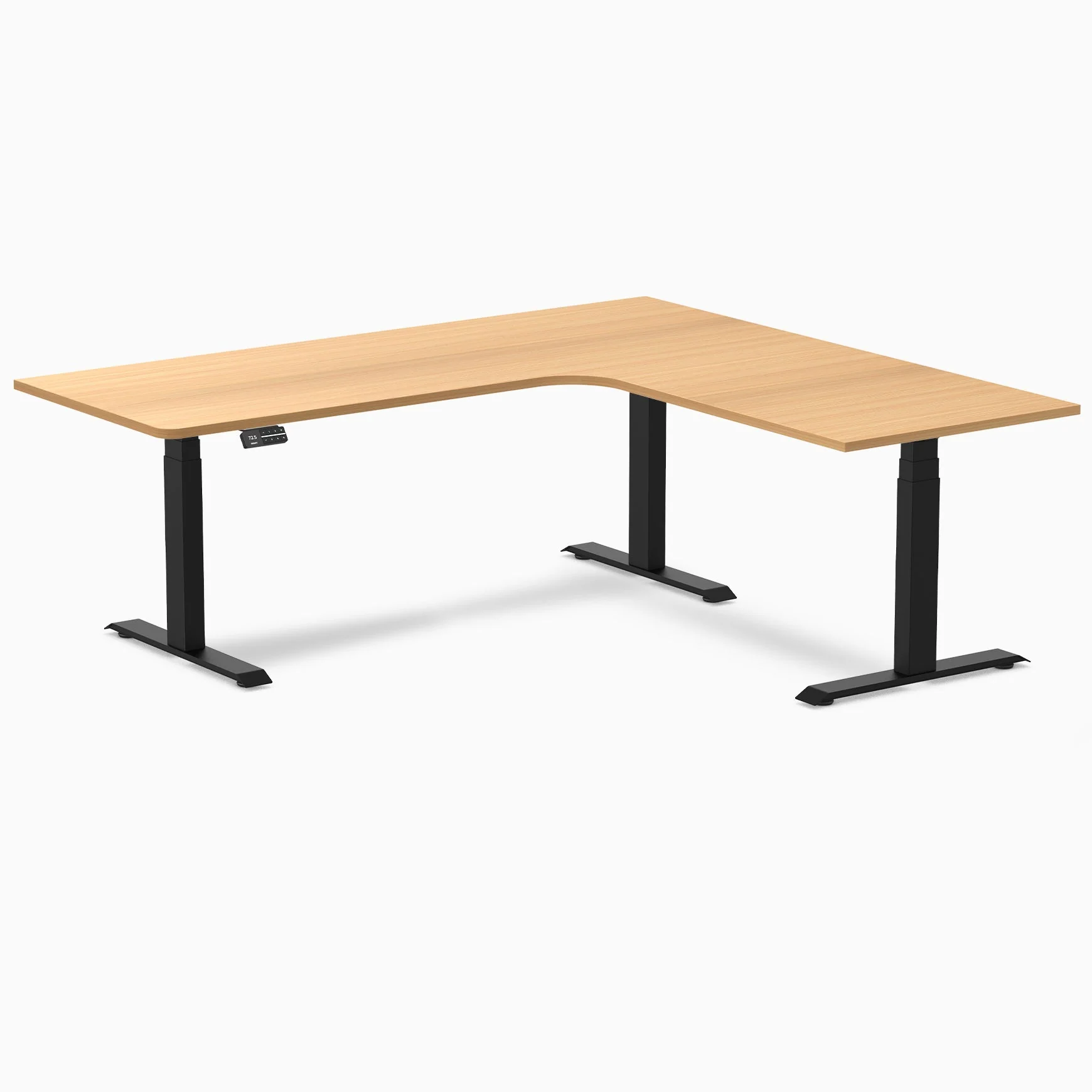 Desky L-Shape Curved Laminate Sit Stand Desk - Image 114