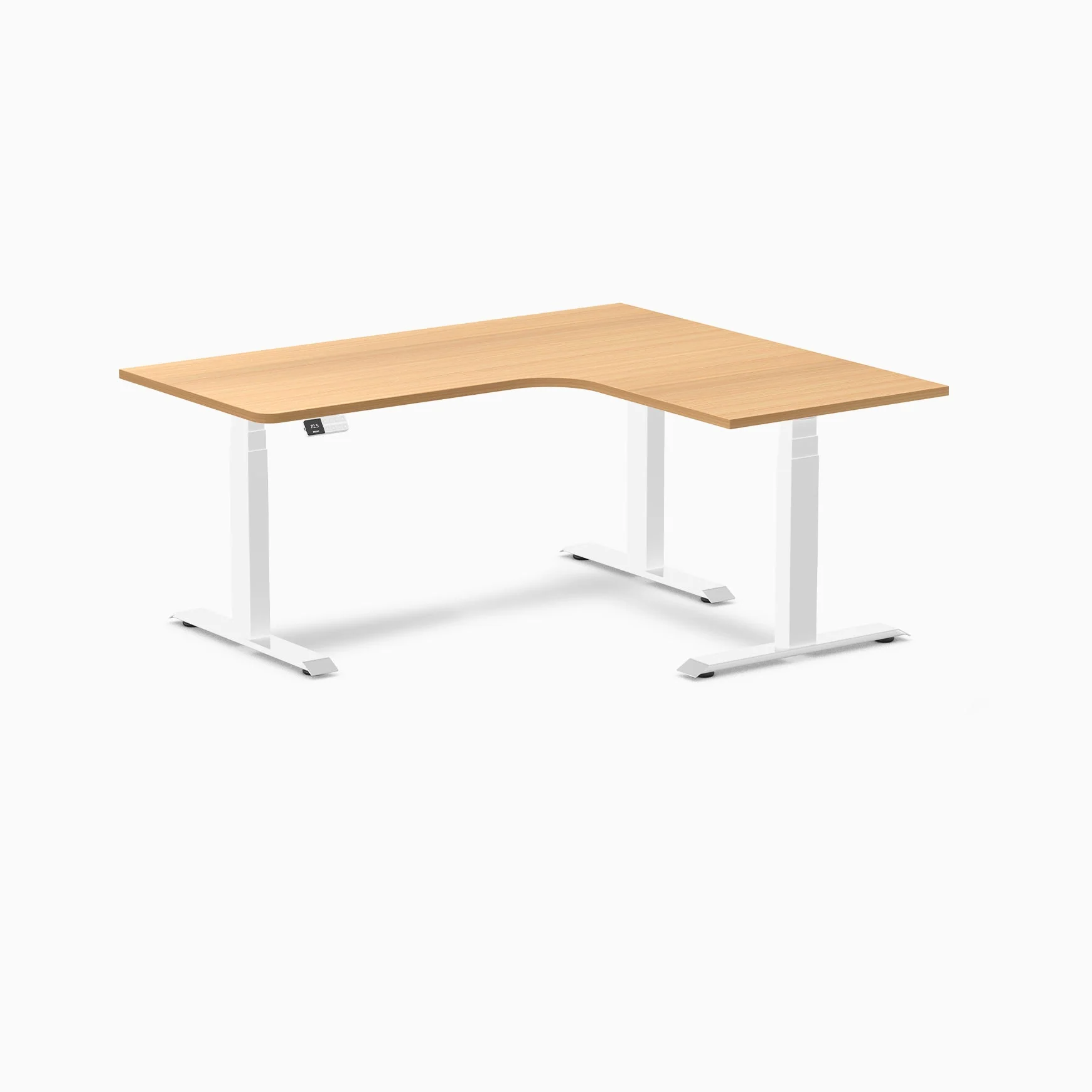 Desky L-Shape Curved Laminate Sit Stand Desk - Image 116