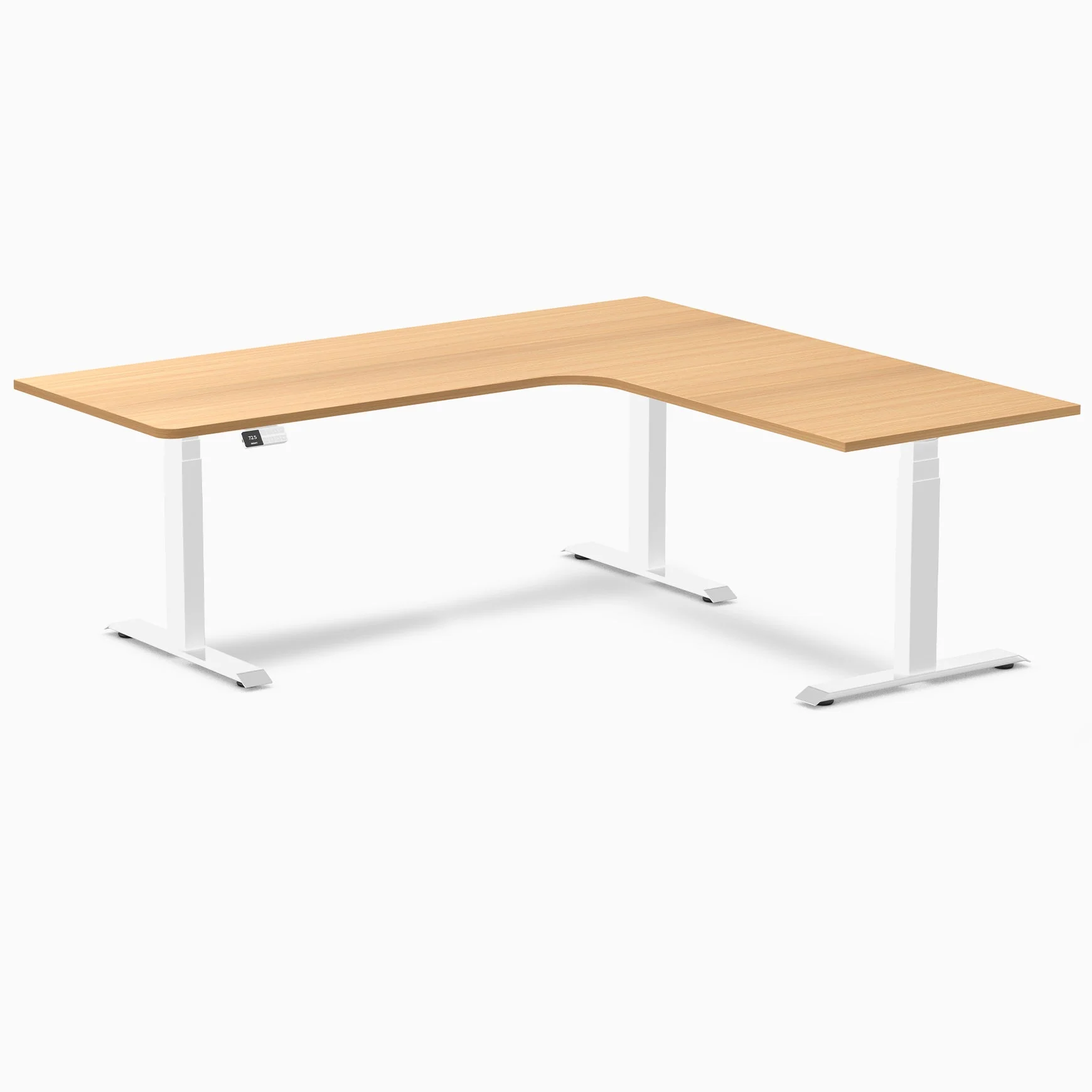 Desky L-Shape Curved Laminate Sit Stand Desk - Image 117
