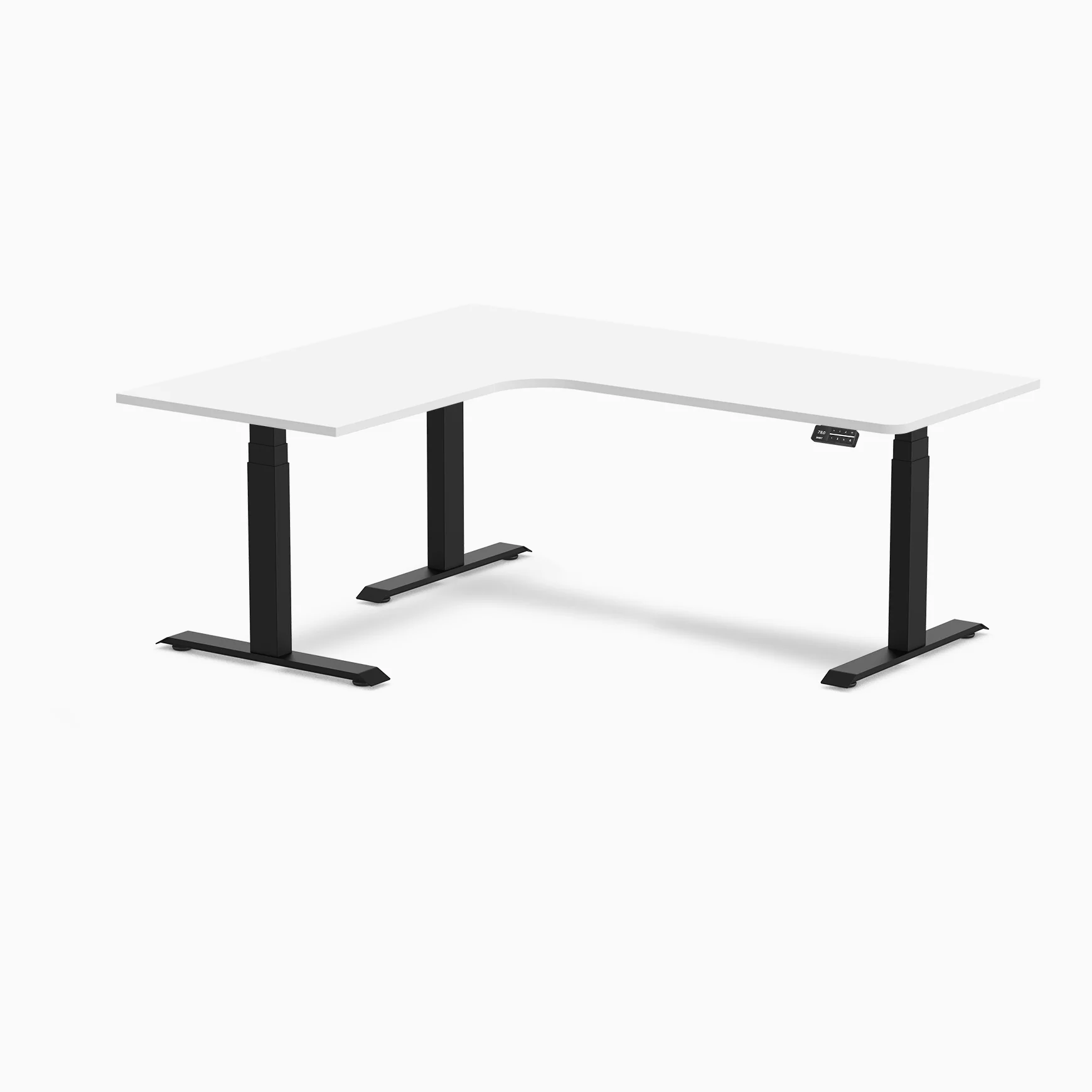 Desky L-Shape Curved Laminate Sit Stand Desk - Image 121