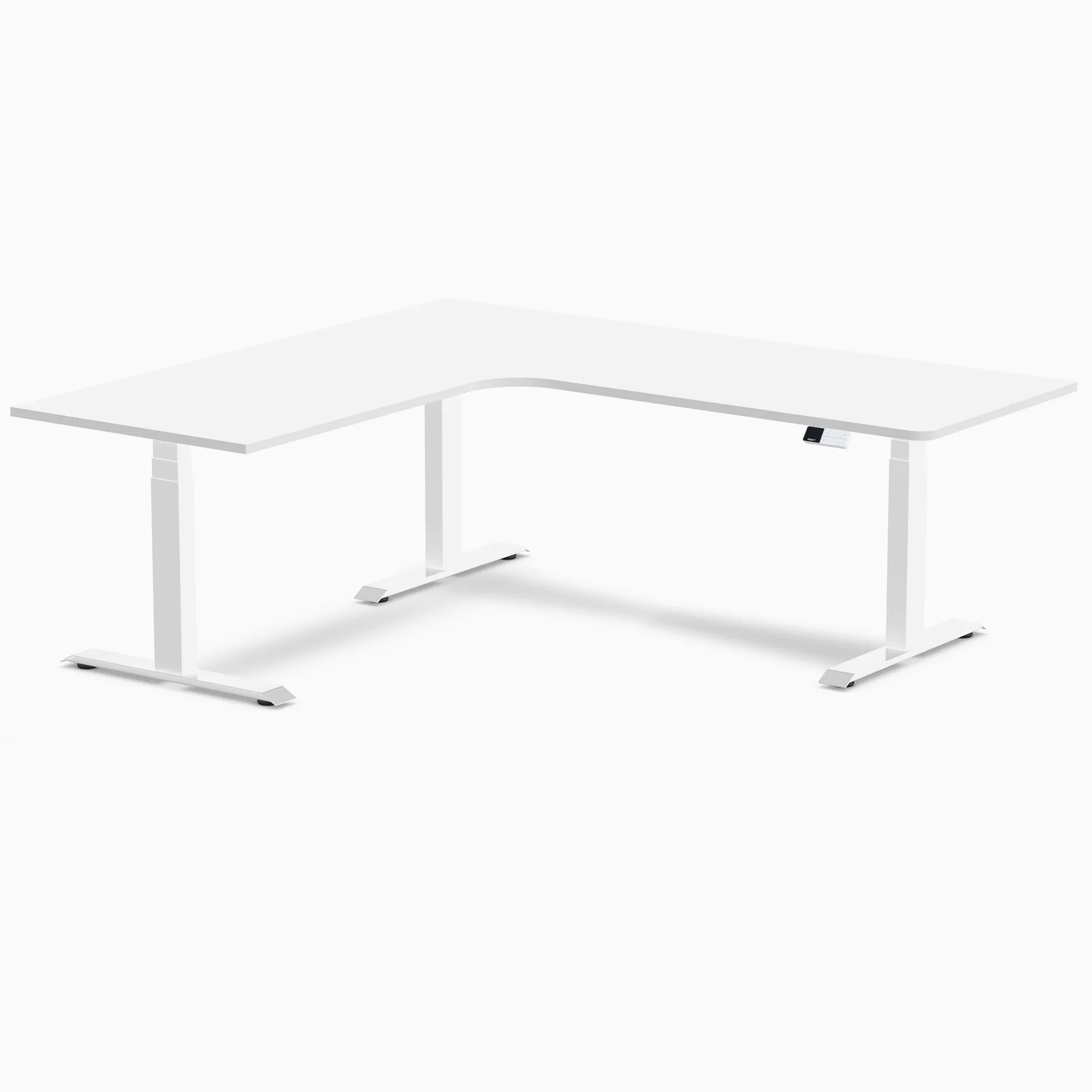 Desky L-Shape Curved Laminate Sit Stand Desk - Image 125