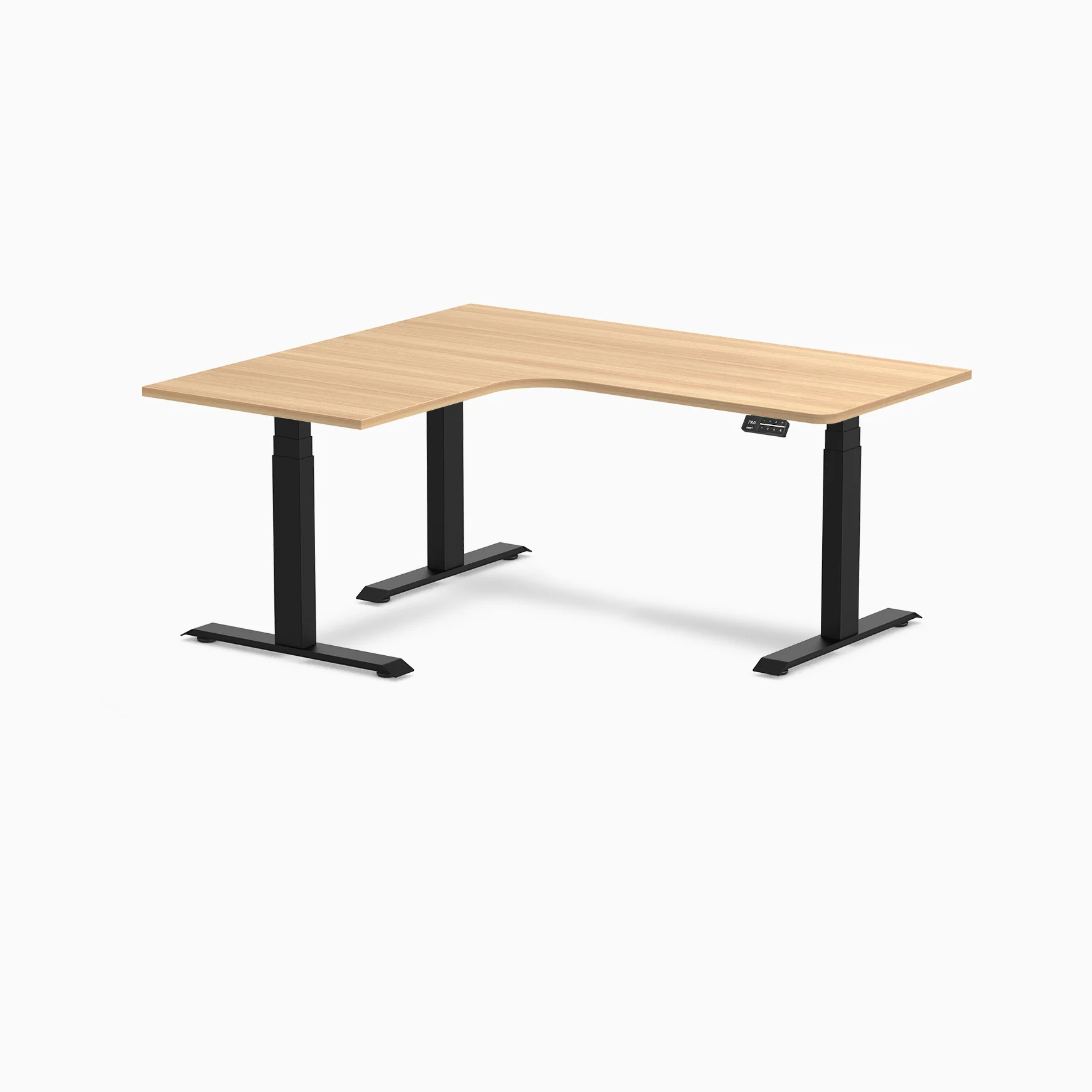 Desky L-Shape Curved Laminate Sit Stand Desk - Image 127