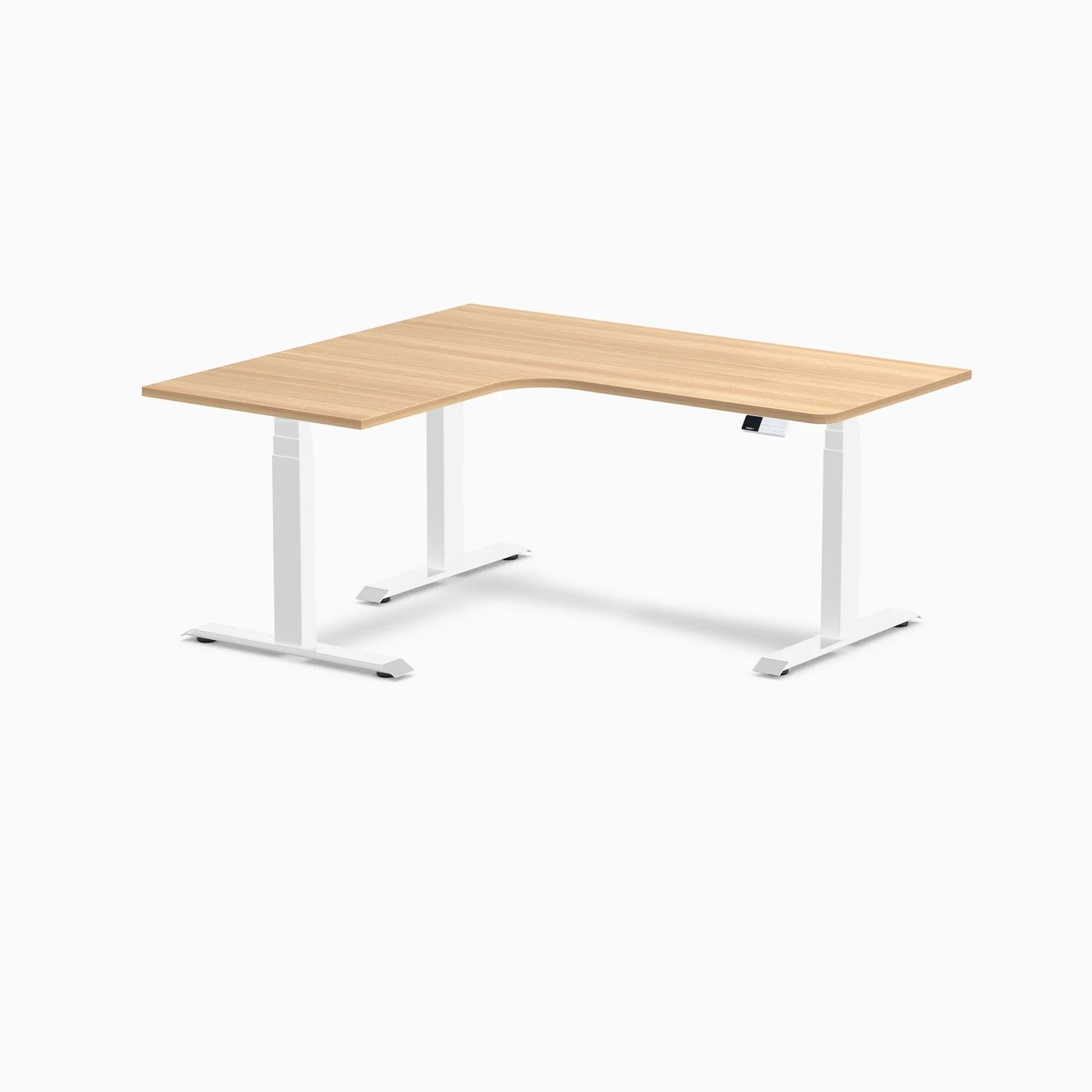 Desky L-Shape Curved Laminate Sit Stand Desk - Image 128